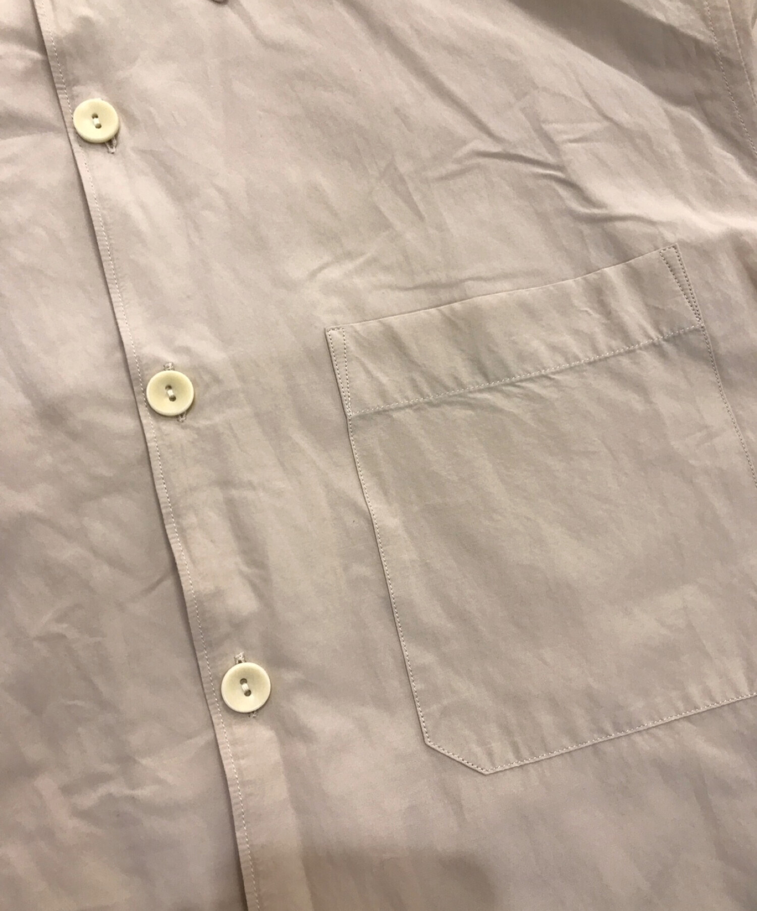 LEMAIRE (ルメール) CONVERTIBLE COLLAR SHIRT ベージュ サイズ:46 未使用品