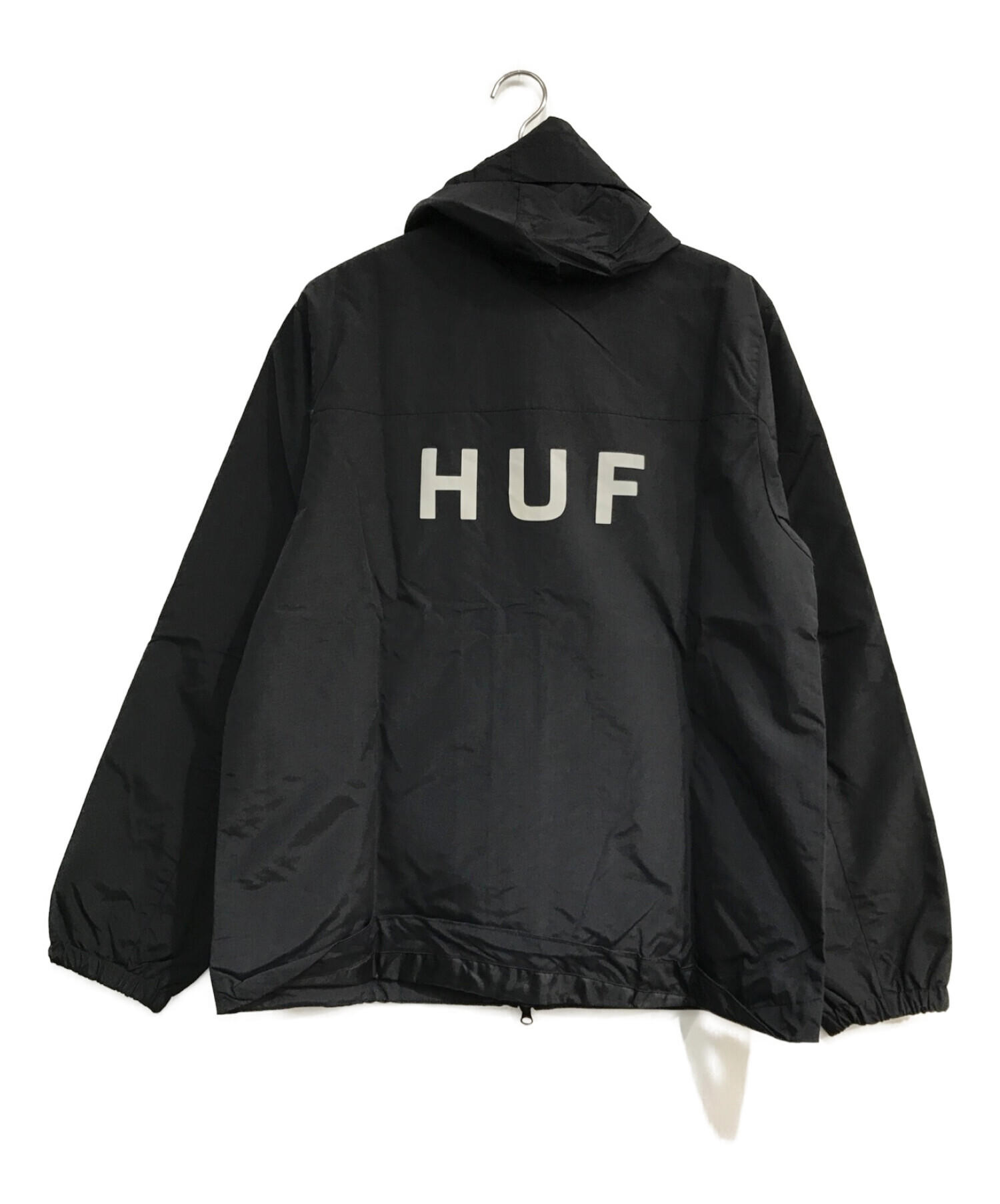 HUF (ハフ) ESSENTIALS ZIP STANDARD SHELL ジャケット JK00350 ブラック サイズ:L 未使用品