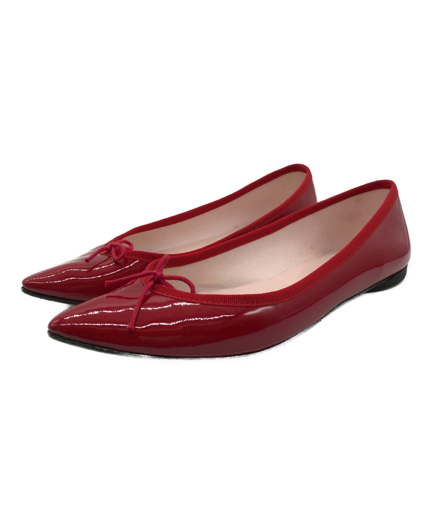 Repetto (レペット) エナメルフラットパンプス レッド サイズ:39 1/2