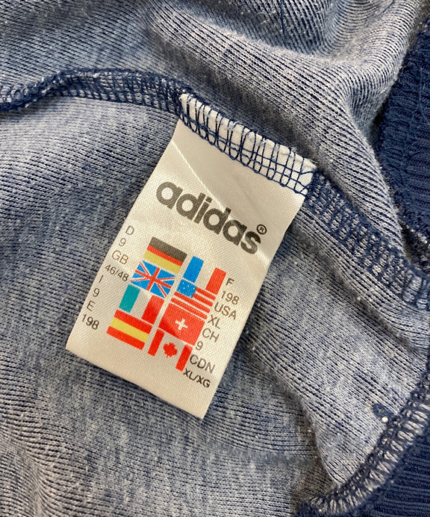 adidas (アディダス) トラックジャケット ネイビー×レッド サイズ:XL