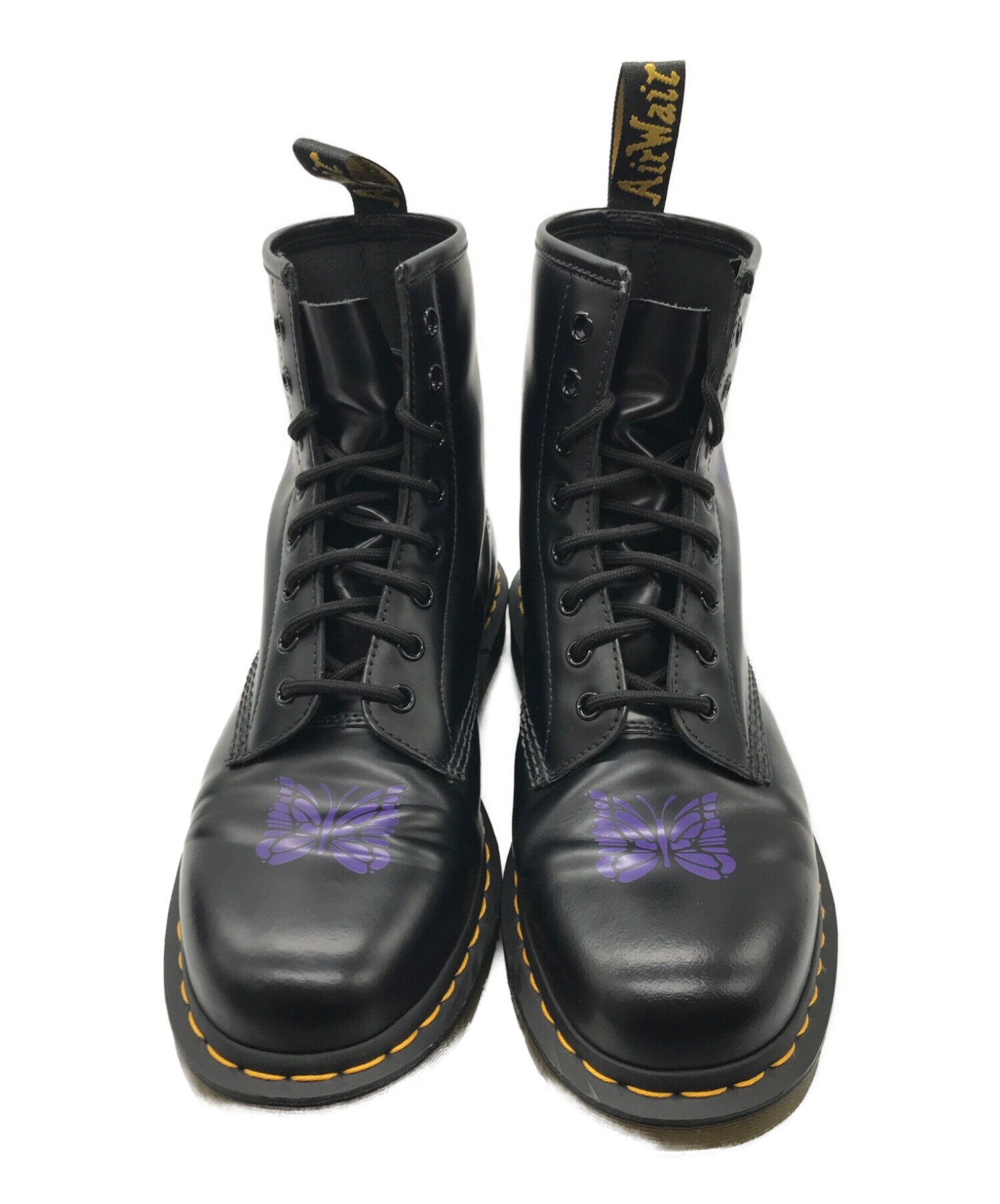 Dr.Martens×Needles (ドクターマーチン×ニードルス) 8 Holes Stripe Boot　26258011　 ８ホールストライプブーツ ブラック サイズ:28