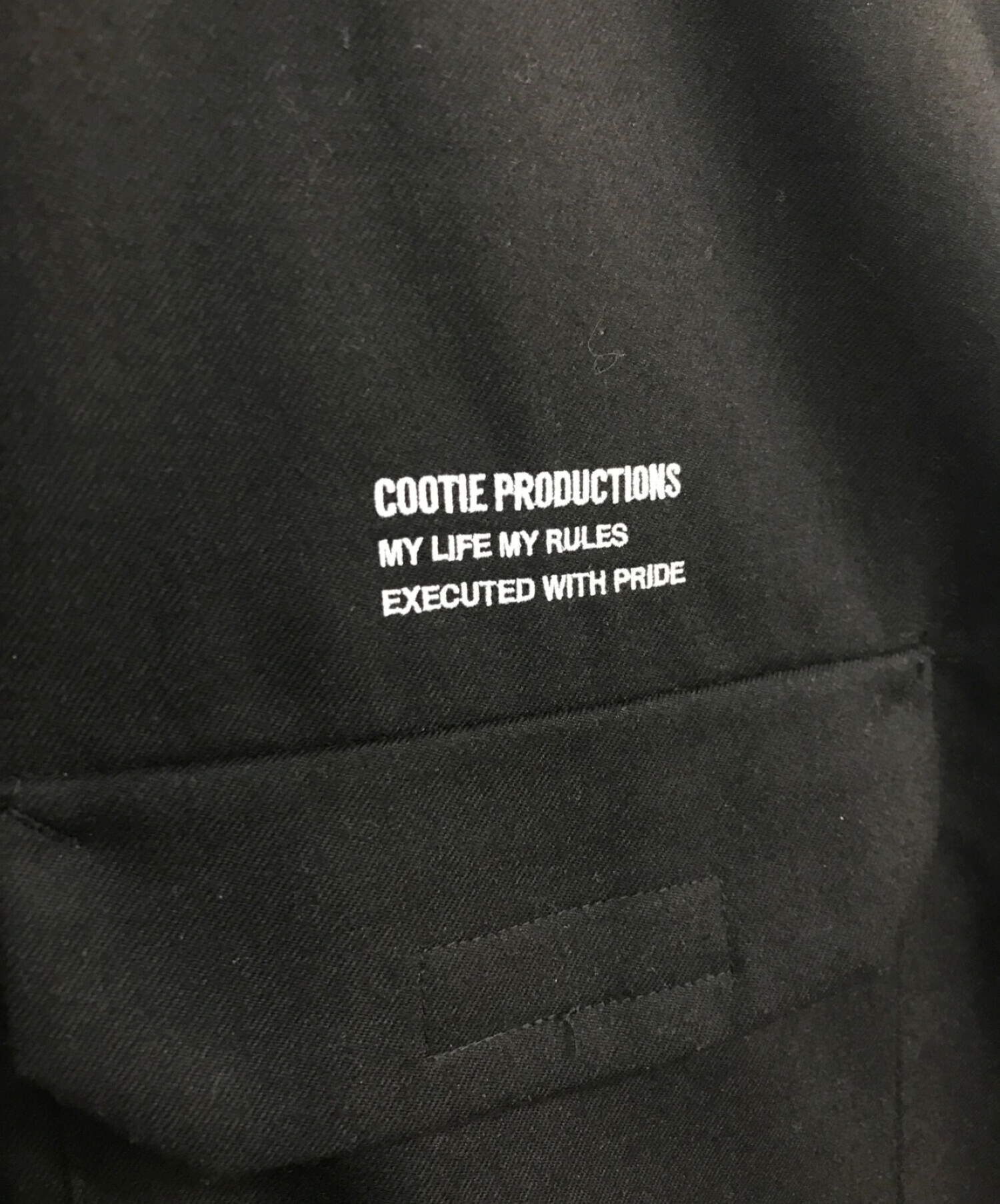 COOTIE PRODUCTIONS (クーティープロダクツ) WOOL SAXONY TRACK JACKET　ポリエステルツイルトラックジャケット  ブラック サイズ:L