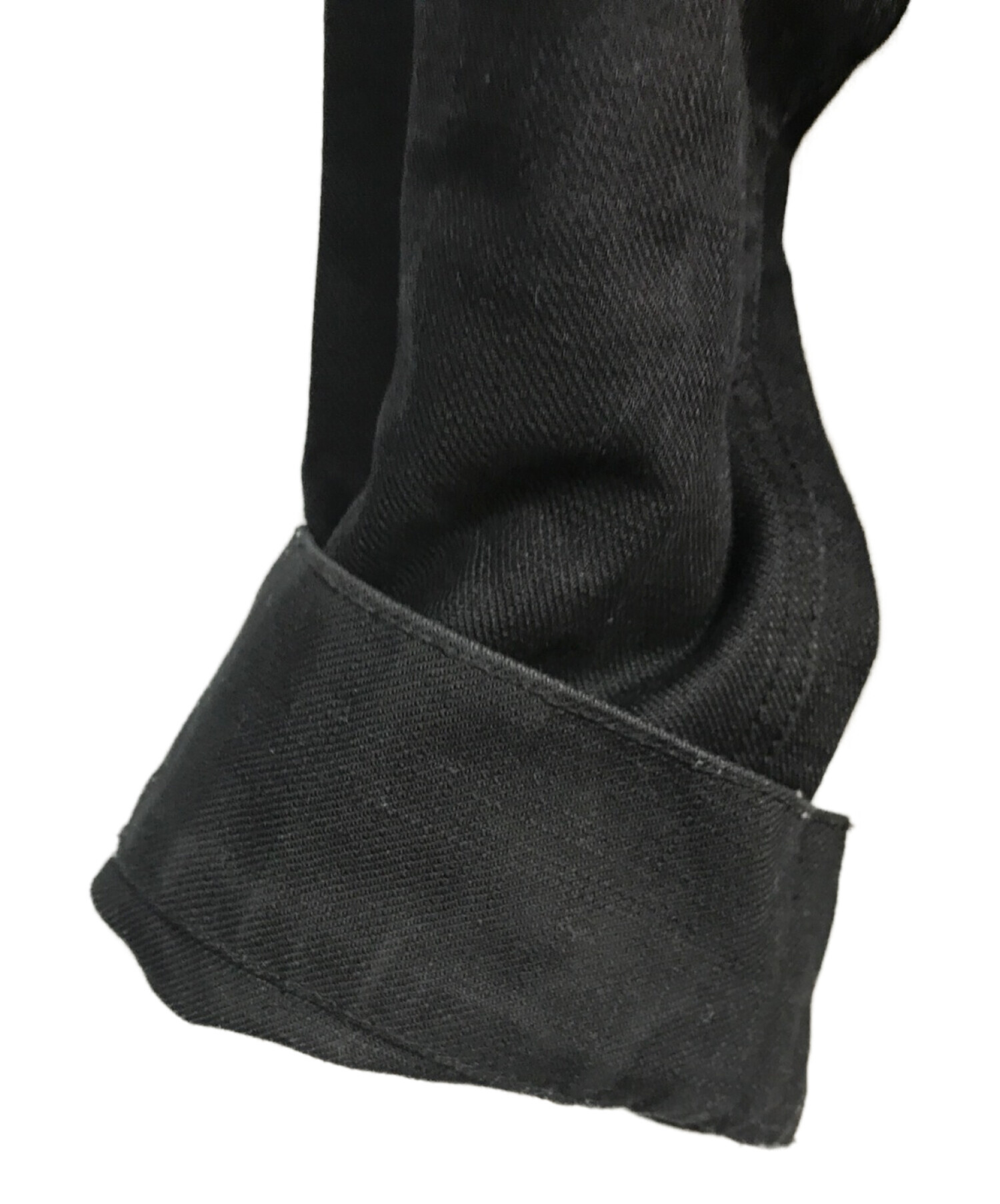 BOUNTY HUNTER (バウンティハンター) スカル刺繍バックロゴデニムジャケット ブラック サイズ:XL
