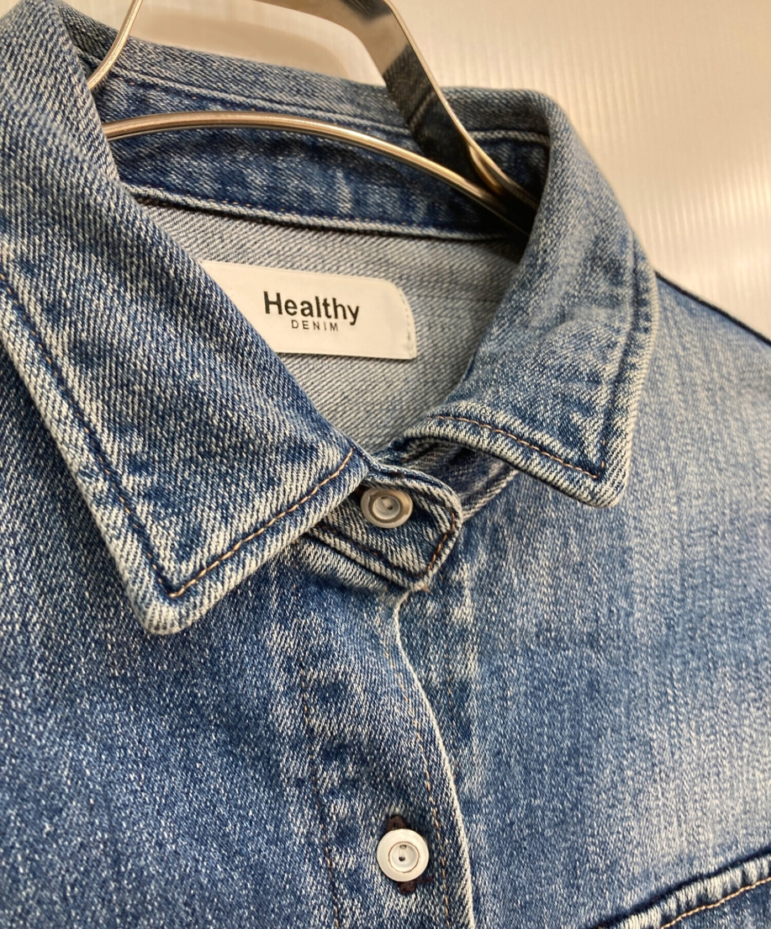 Healthy denim (ヘルシーデニム) Almond デニムシャツ　HL87620 インディゴ サイズ:S