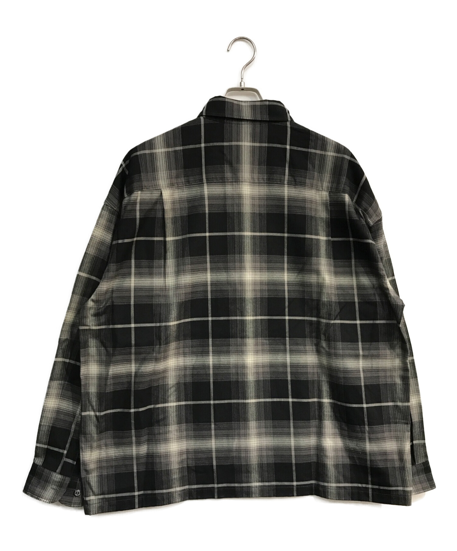COOTIE (クーティー) R/C Ombre Check L/S Shirt　オンブレチェックシャツ ブラック サイズ:M 未使用品