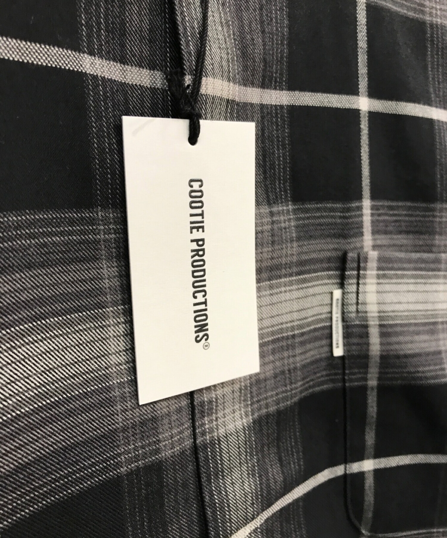 COOTIE (クーティー) R/C Ombre Check L/S Shirt　オンブレチェックシャツ ブラック サイズ:M 未使用品