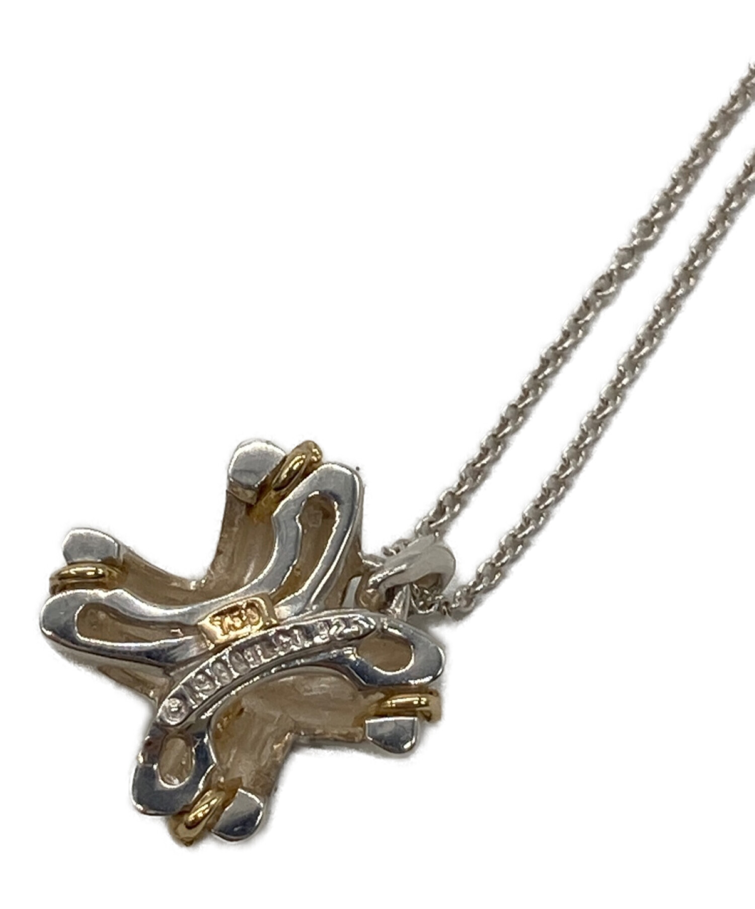 Tiffany & Co. (ティファニー) シグネチャークロス　SILVER925、ゴールド（750）　ネックレス