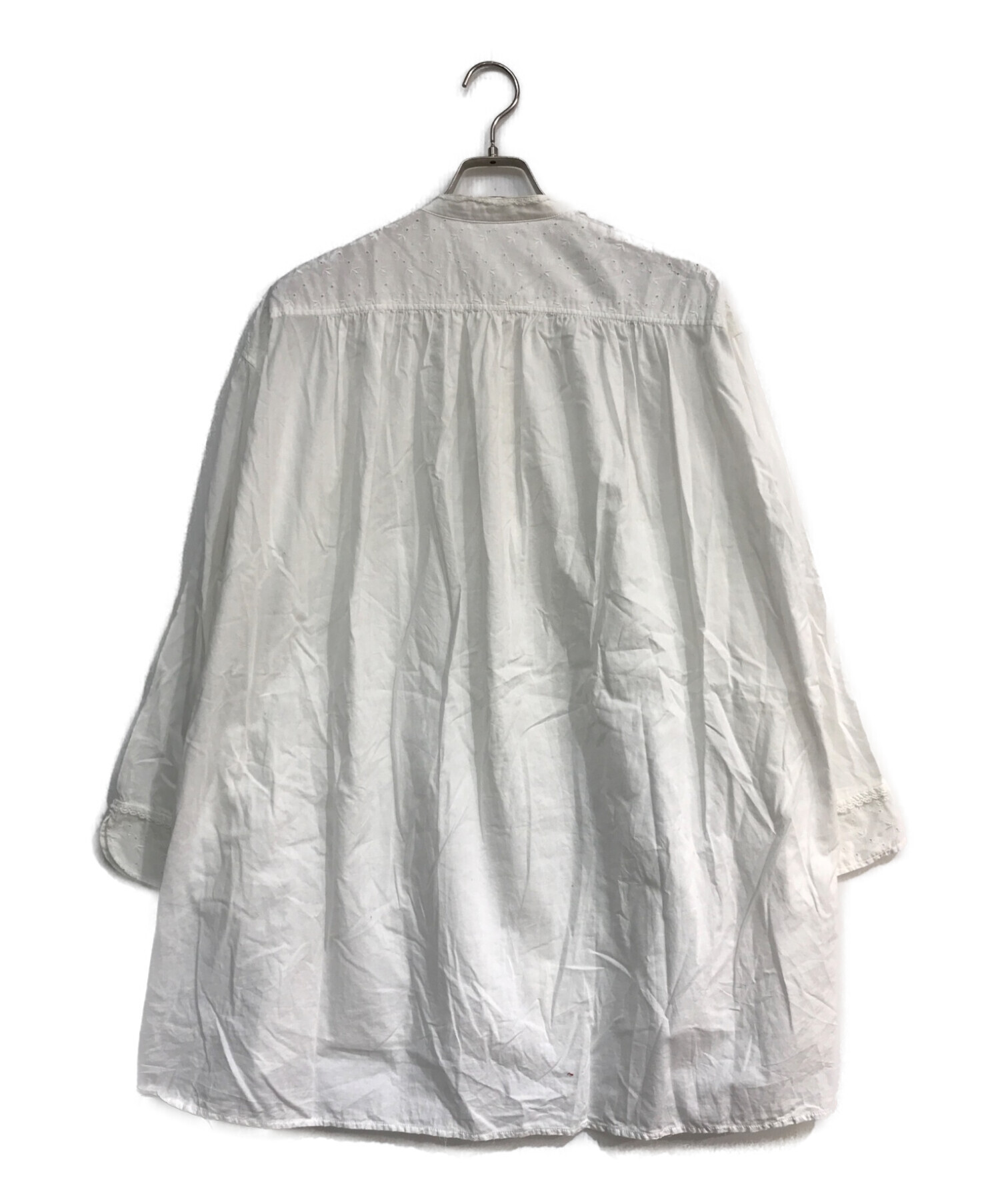 TORI-TO×BEAMS BOY (トリト × ビームスボーイ) チャイナ釦クレイジーシャツ　13-11-1418-702 ホワイト サイズ:M