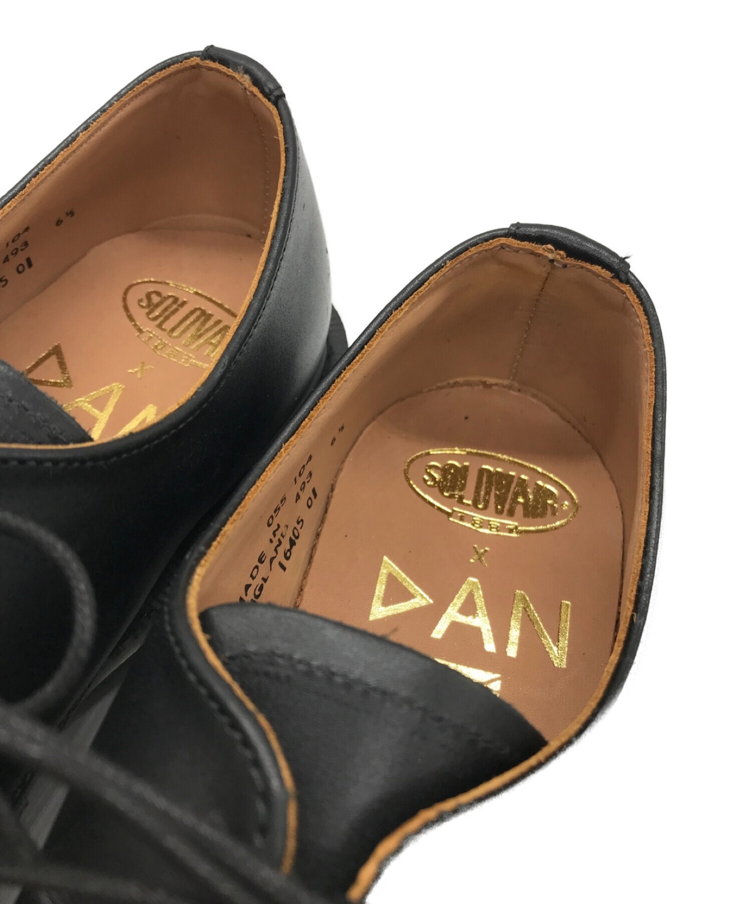 SOLOVAIR×DAN (ソロヴェアー×ダン) DAN別注 U-TIP SHOES　ﾚｻﾞｰｼｭｰｽﾞ ブラック サイズ:6 1/2