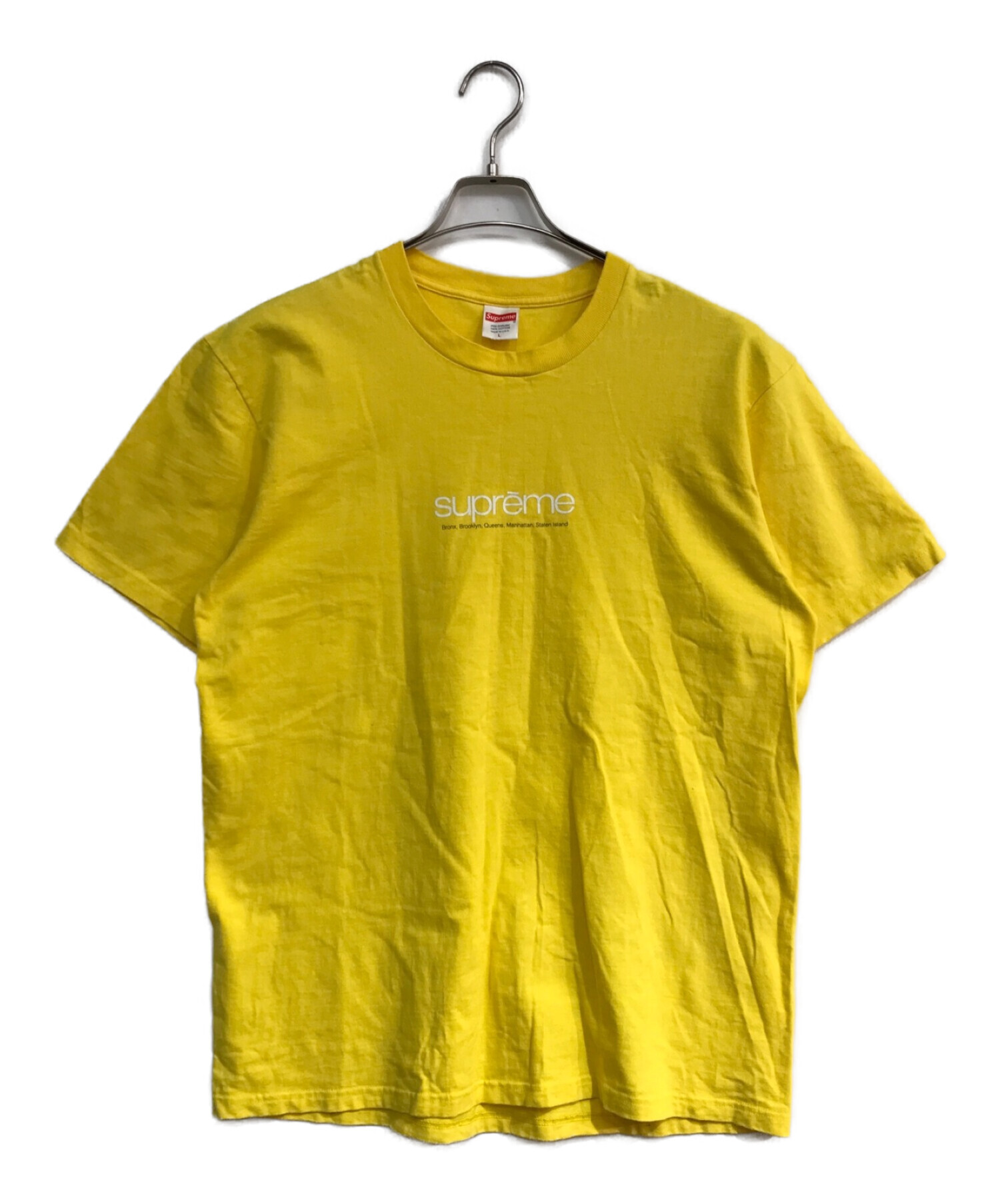 SUPREME (シュプリーム) Five Boroughs Tee 21SS イエロー サイズ:L