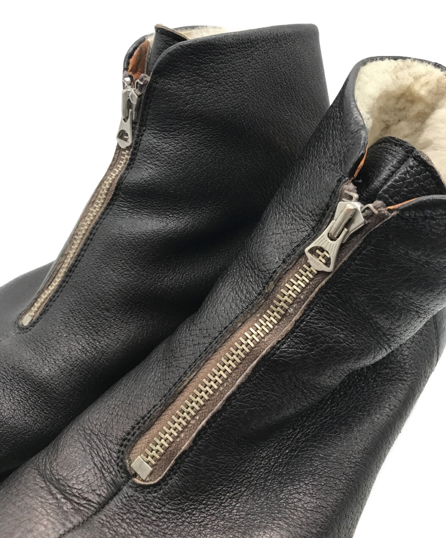 PHIGVEL MAKERS (フィグベルマーカーズ) AVIATOR ZIP BOOTS MOUTON ブラック サイズ:8 1/2