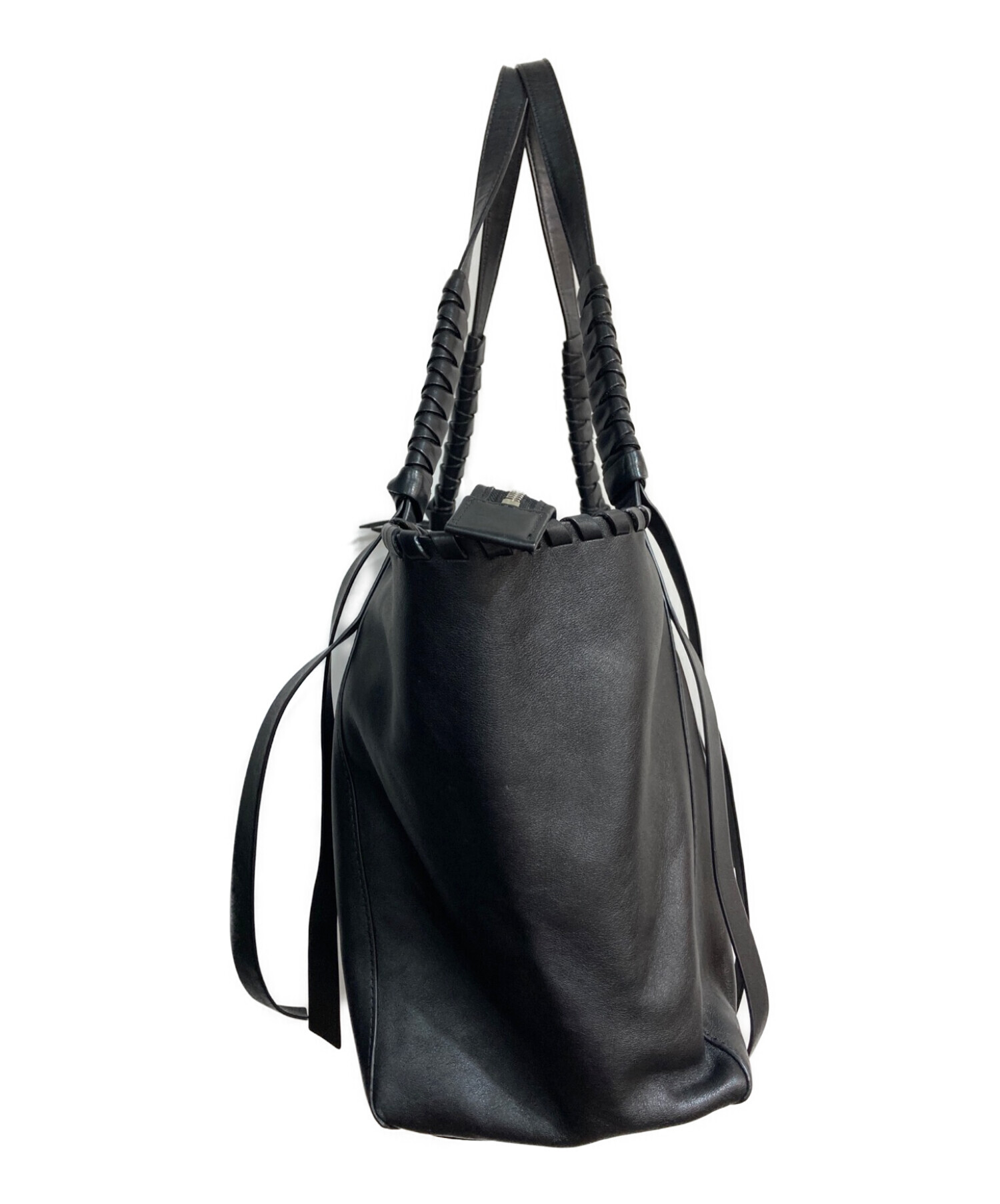 All saints black discount leather shoulder bag