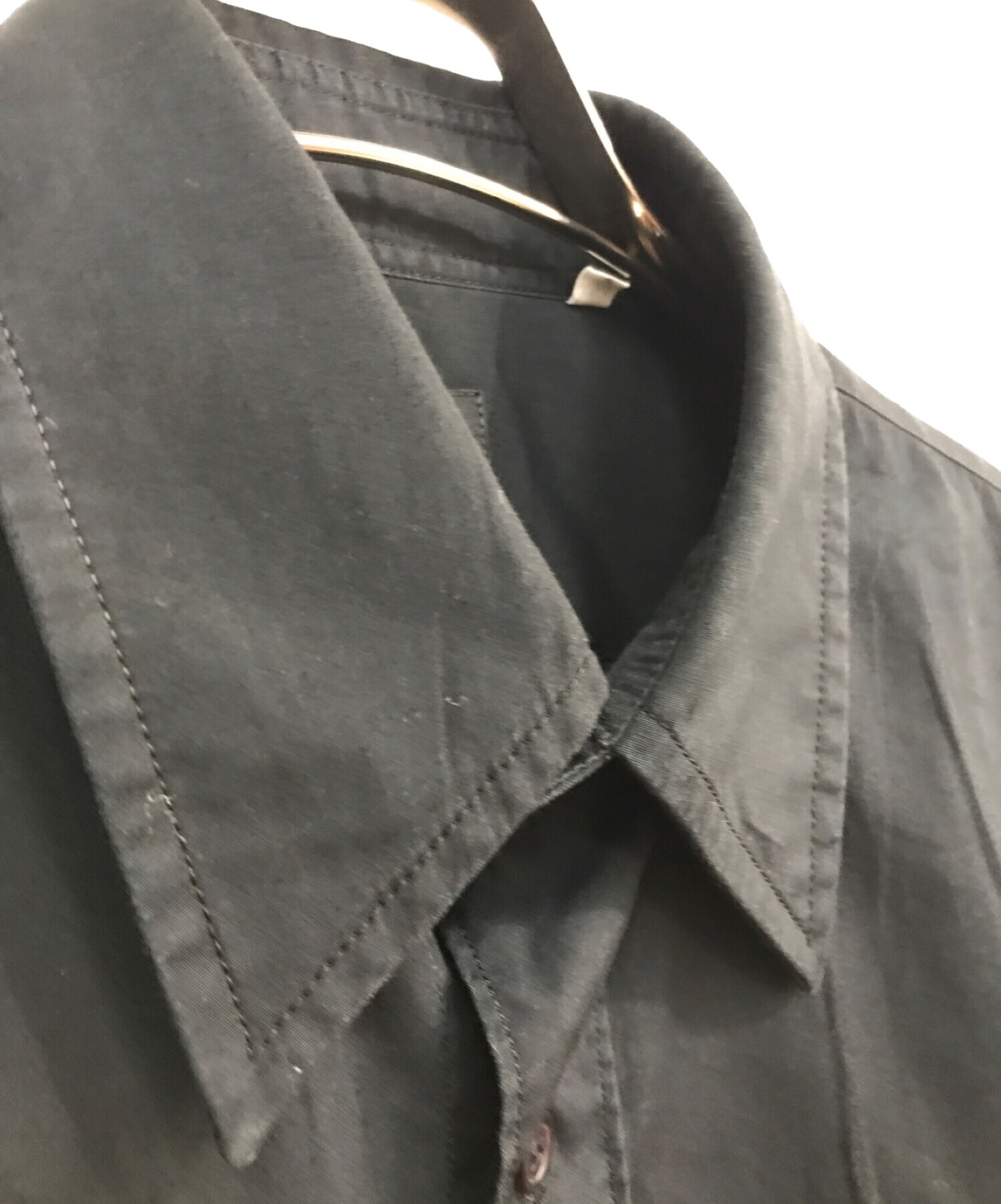 Yohji Yamamoto COSTUME D' HOMME (ヨウジヤマモト コスチュームドオム) レギュラーカラーシャツ　HR-B95-050  ブラック サイズ:2