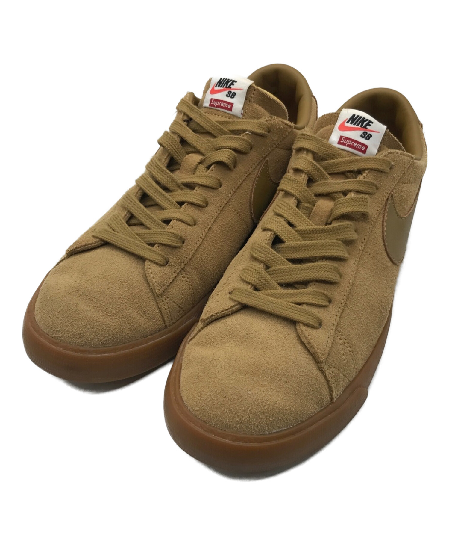 NIKE SB×SUPREME (ナイキエスビー×シュプリーム) BLAZER LOW GT QS　716890-229 ブラウン サイズ:28