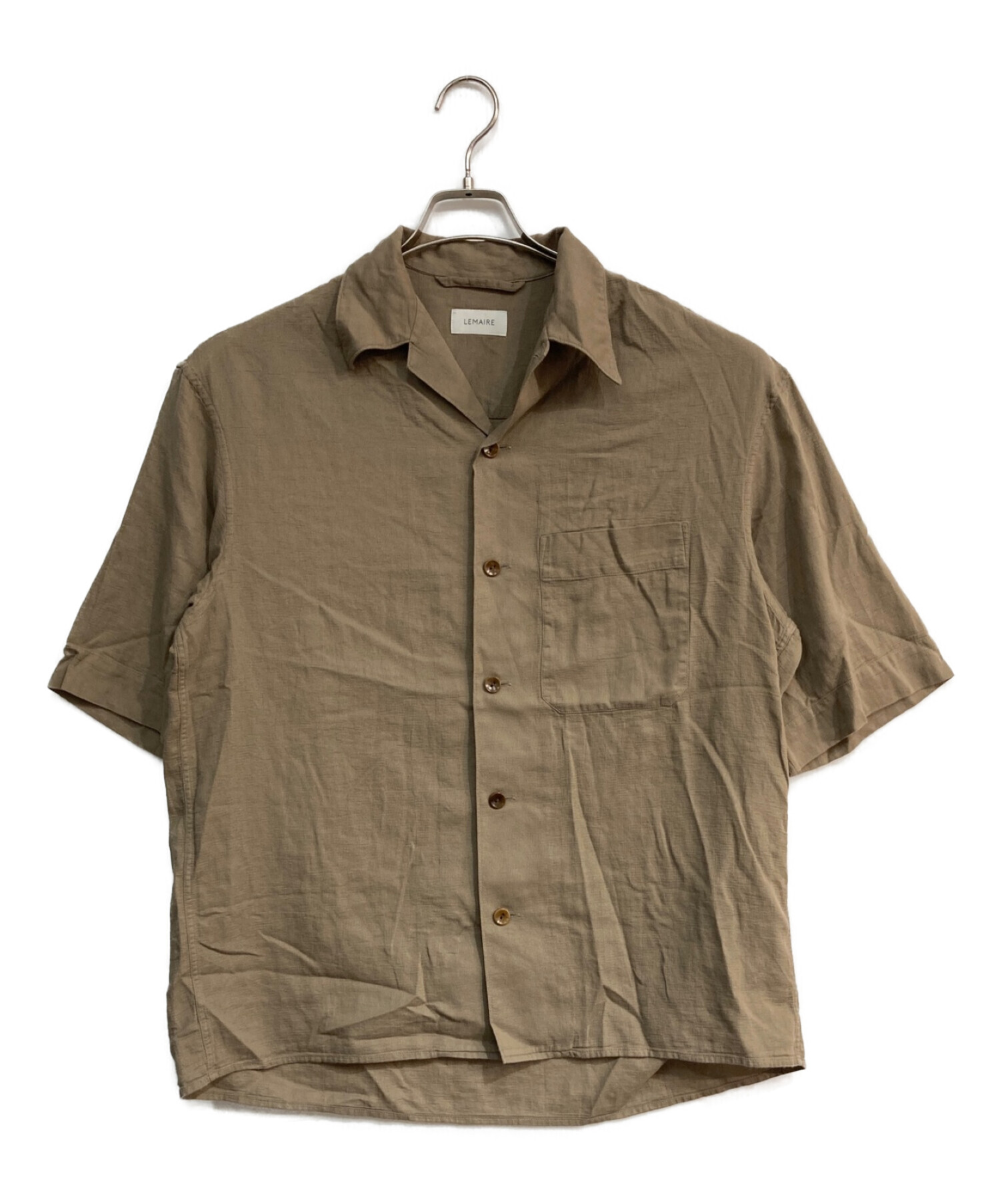 LEMAIRE (ルメール) Short Sleeve Shirt　M211 SH160 LF550　ショートスリーブシャツ ベージュ サイズ:48