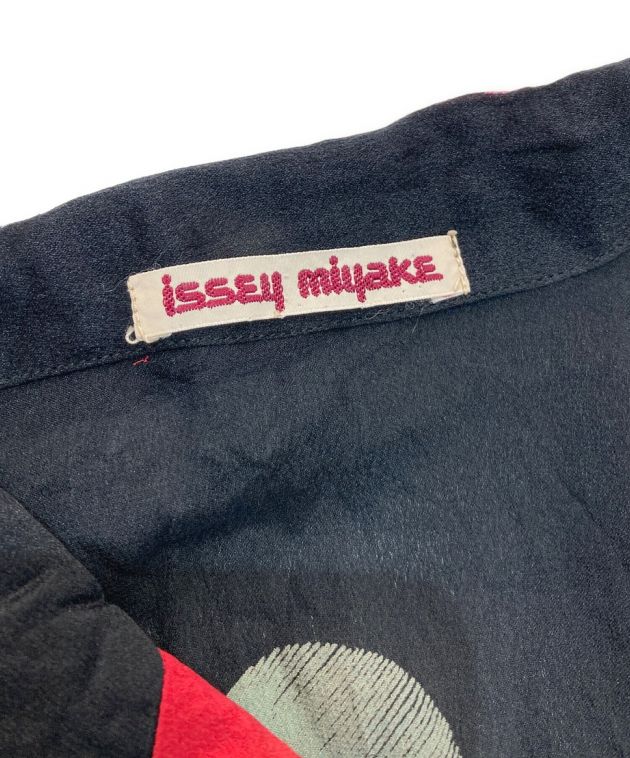 ISSEY MIYAKE (イッセイミヤケ) 70s 初期タグ　シルクドットシャツ ブラック サイズ:9