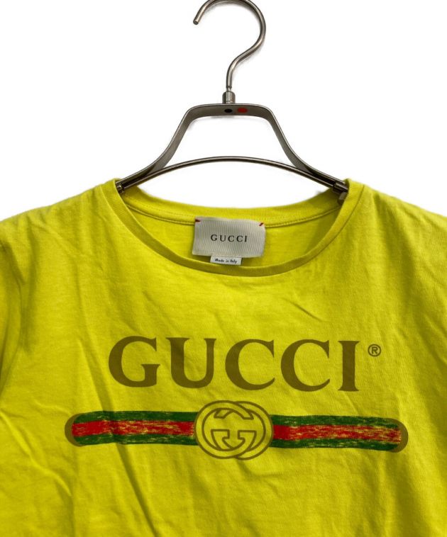 中古・古着通販】GUCCI (グッチ) ロゴコットンTシャツ 503628 X3L02 ...