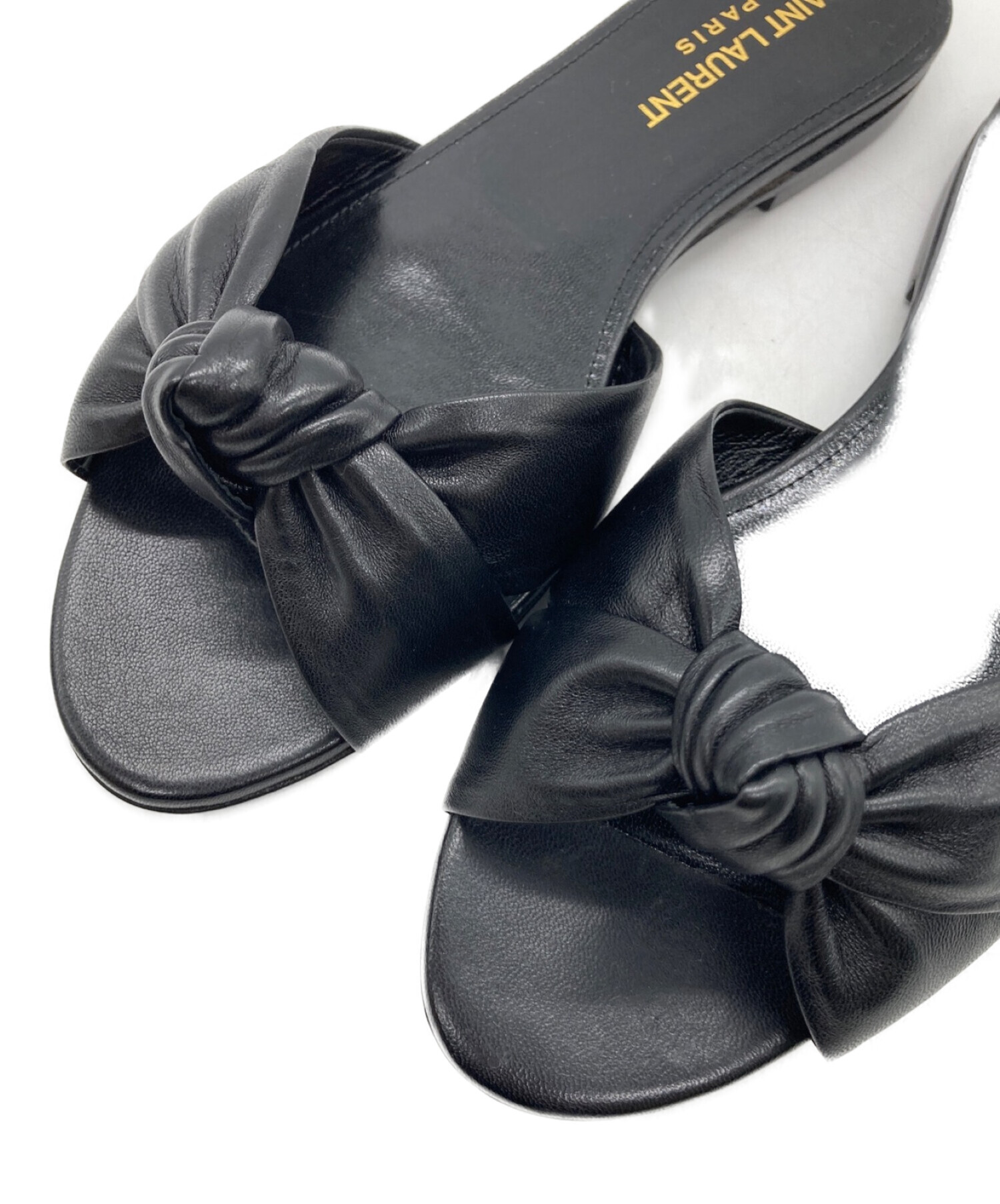 靴/シューズSAINT LAURENT PARIS サンダル EU43(28cm位) 黒