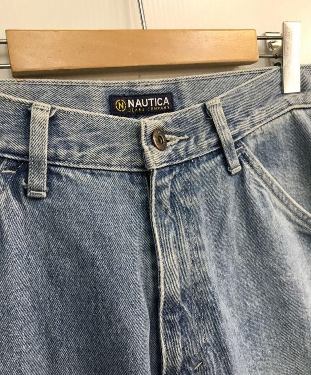 NAUTICA (ノーティカ) FREAK'S STORE (フリークスストア) デニムワイドペインターパンツ ライトインディゴ サイズ:M