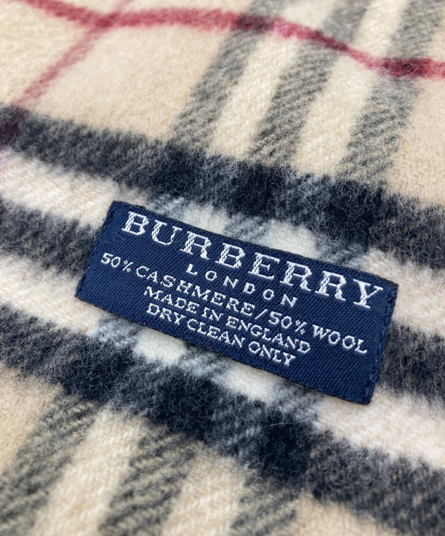 BURBERRY LONDON (バーバリー ロンドン) カシミヤノヴァチェックマフラー ベージュ