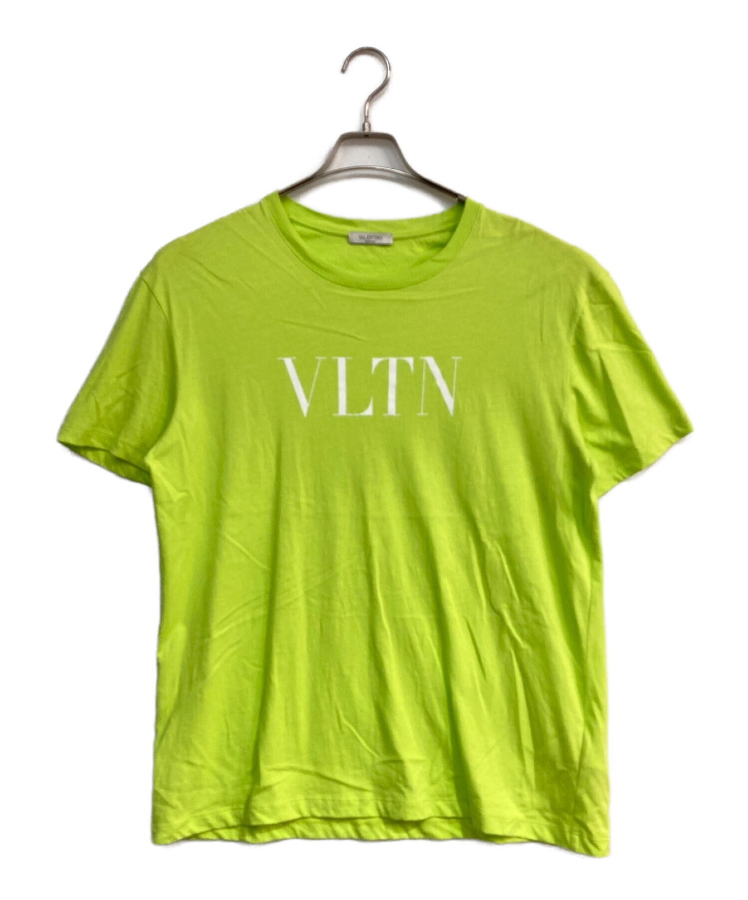 VALENTINO (ヴァレンティノ) VLTNロゴプリントTシャツ　TV0MG10V3LE グリーン サイズ:XL