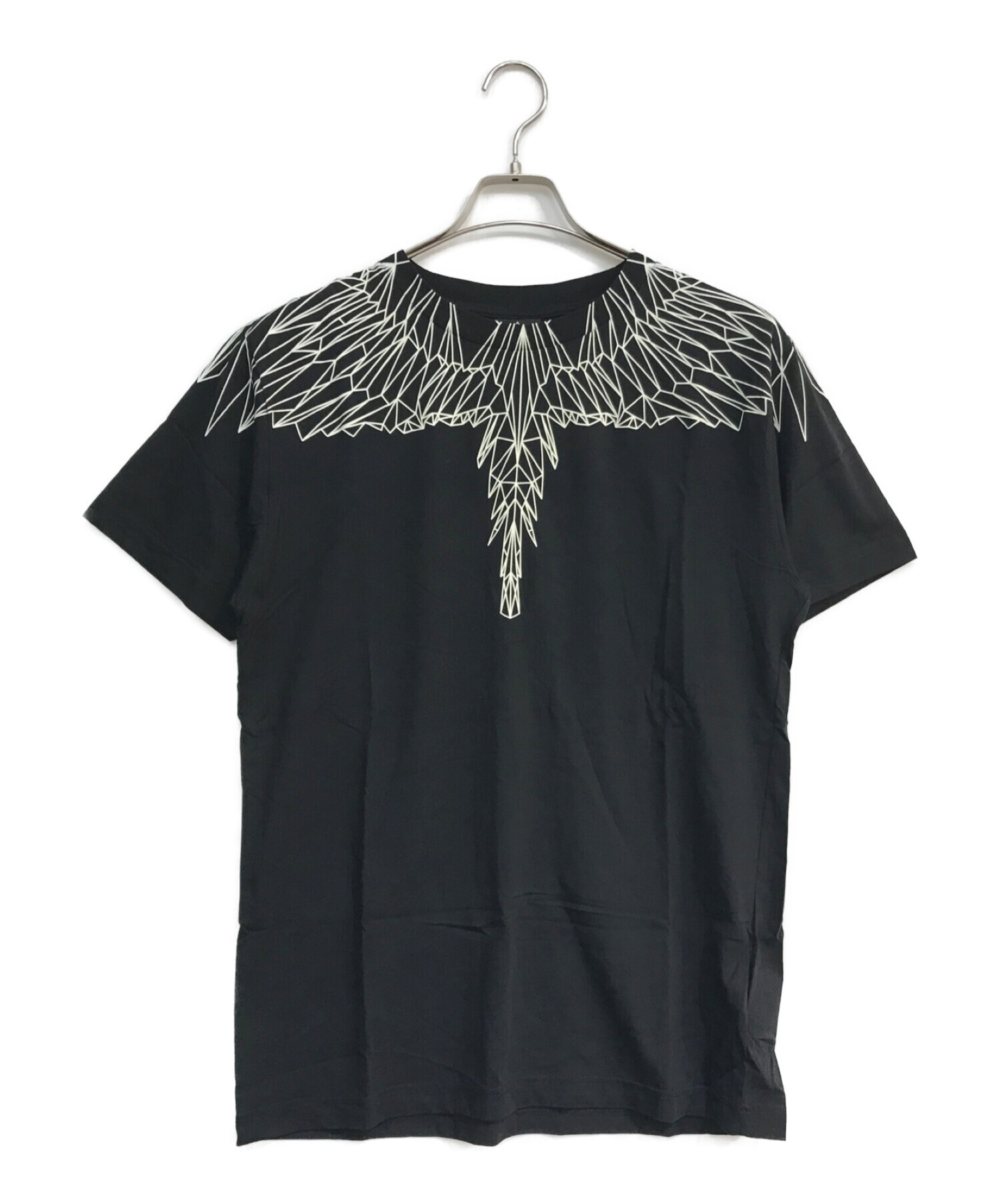 MARCELO BURLON (マルセロバーロン) Tシャツ　GEOMETRIC WINGS Ｔシャツ　グラフィックＴシャツ　ブラック ブラック  サイズ:Ｓ