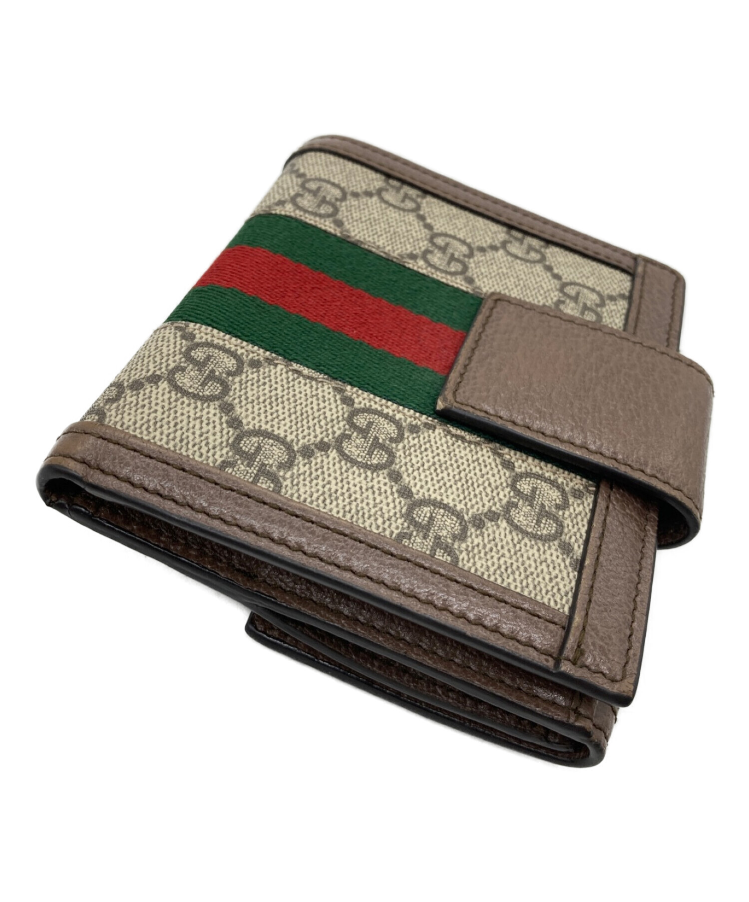 中古・古着通販】GUCCI (グッチ) GGフレンチフラップウォレット 523173