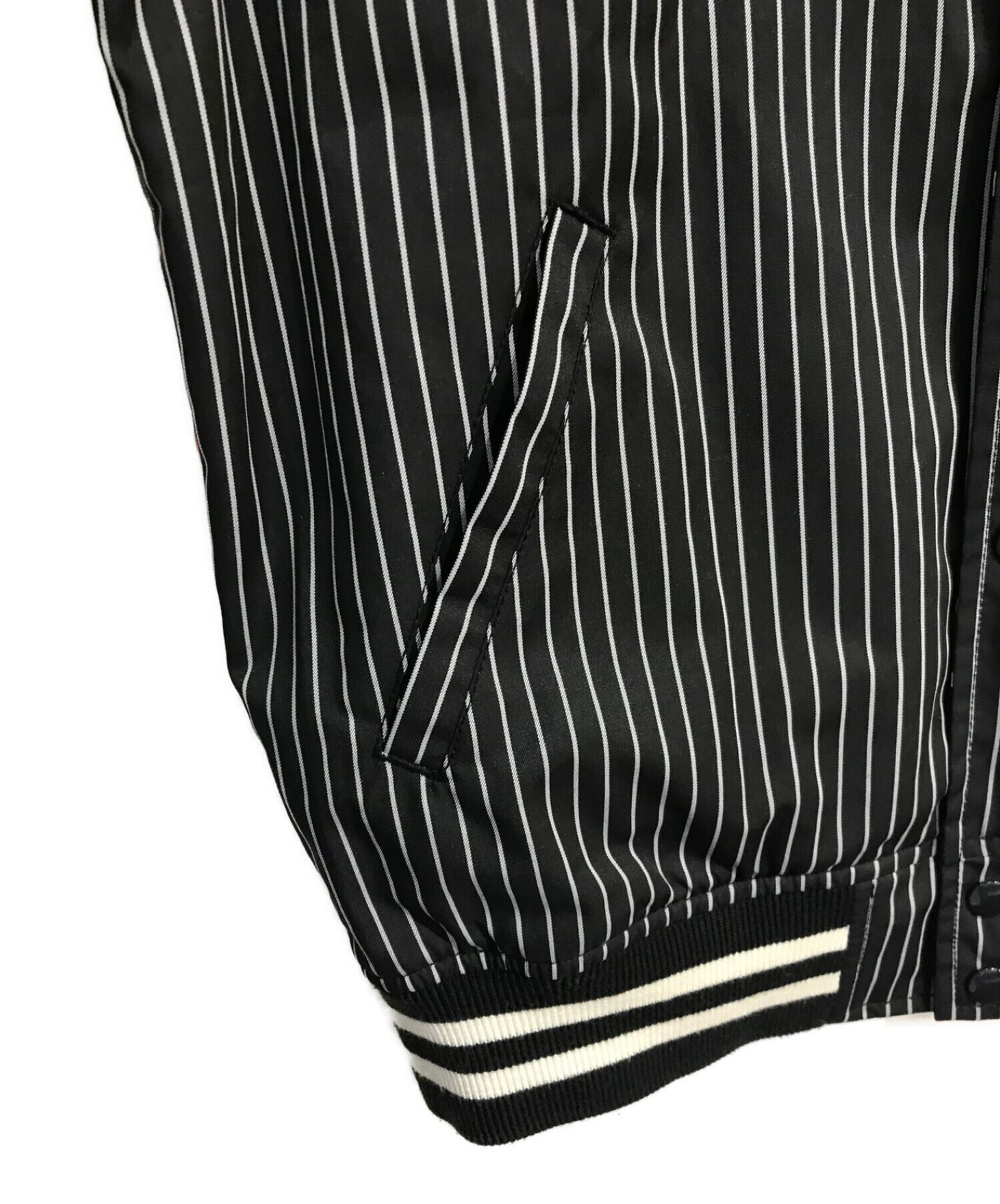 Supreme (シュプリーム) COMME des GARCONS SHIRT (コムデギャルソンシャツ) 14SS　Reversible  Varsity Baseball Jacket ブラック サイズ:M