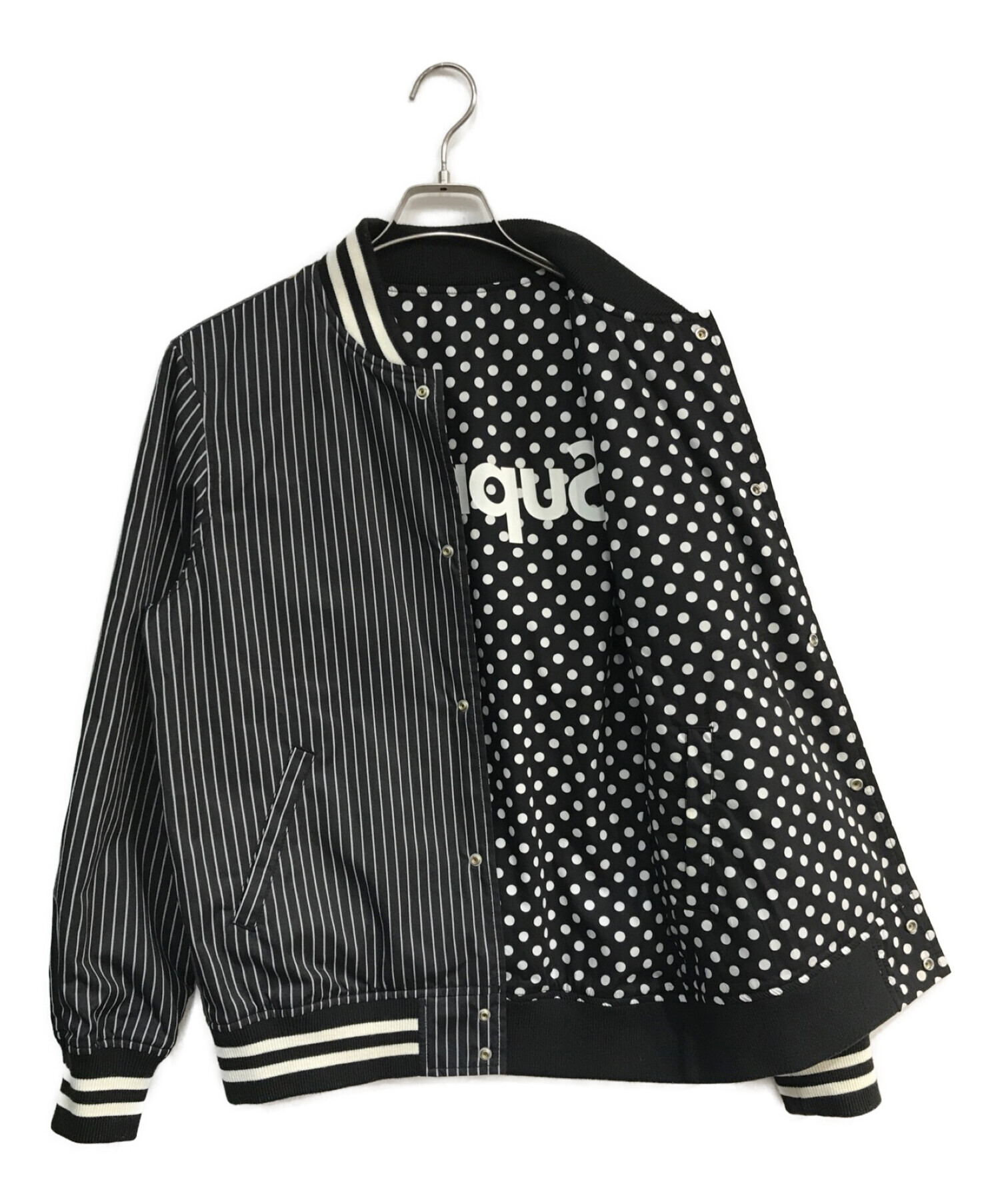 Supreme (シュプリーム) COMME des GARCONS SHIRT (コムデギャルソンシャツ) 14SS　Reversible  Varsity Baseball Jacket ブラック サイズ:M