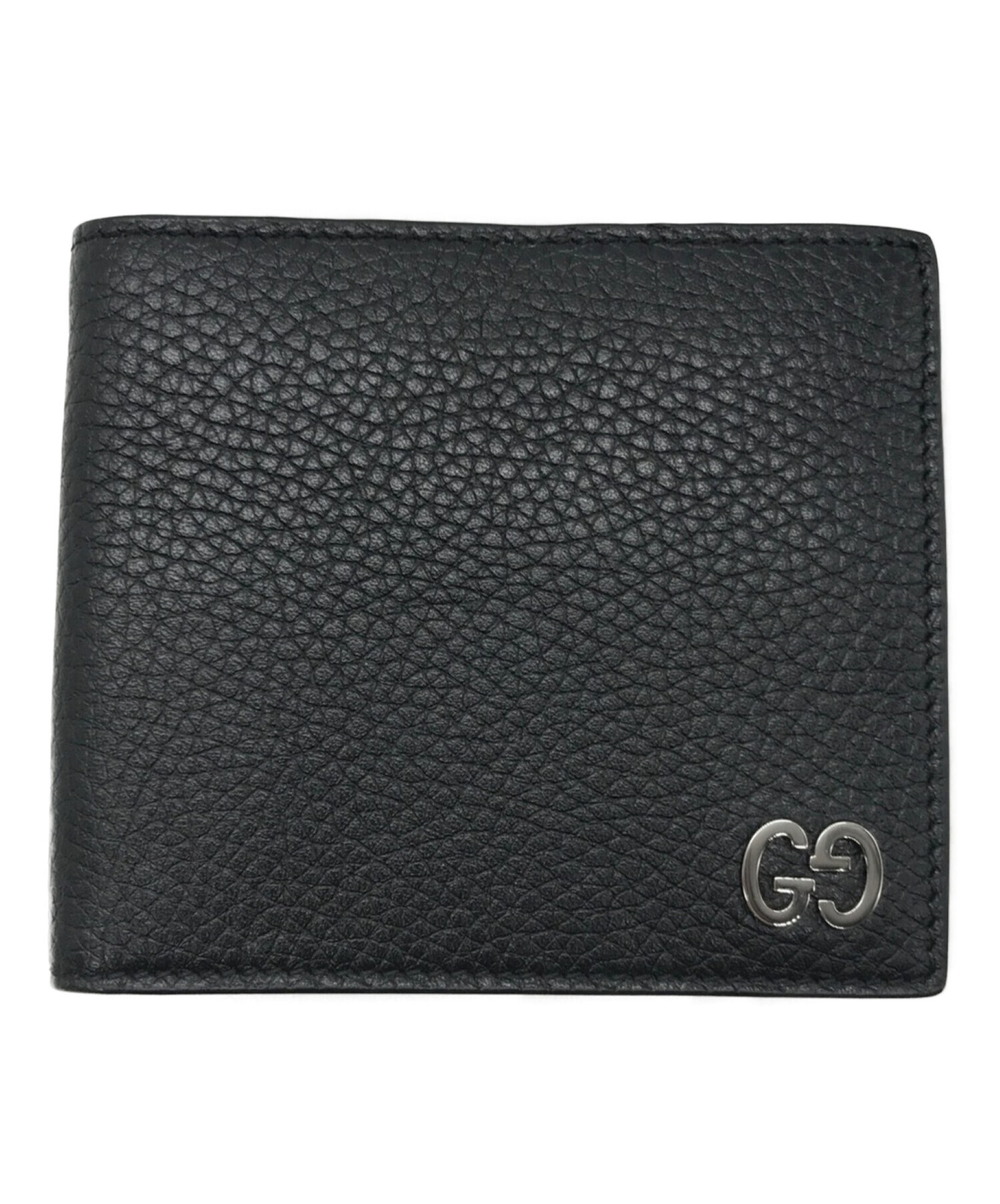 GUCCI (グッチ) DORIAN　ドリアン 2つ折り財布 473922　GG　レザー ブラック