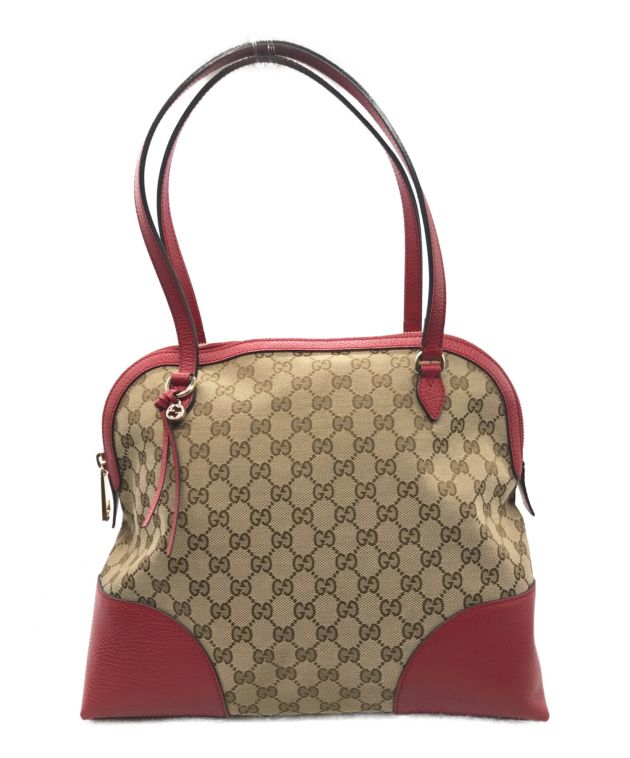 中古・古着通販】GUCCI (グッチ) GGキャンバス×レザートートバッグ