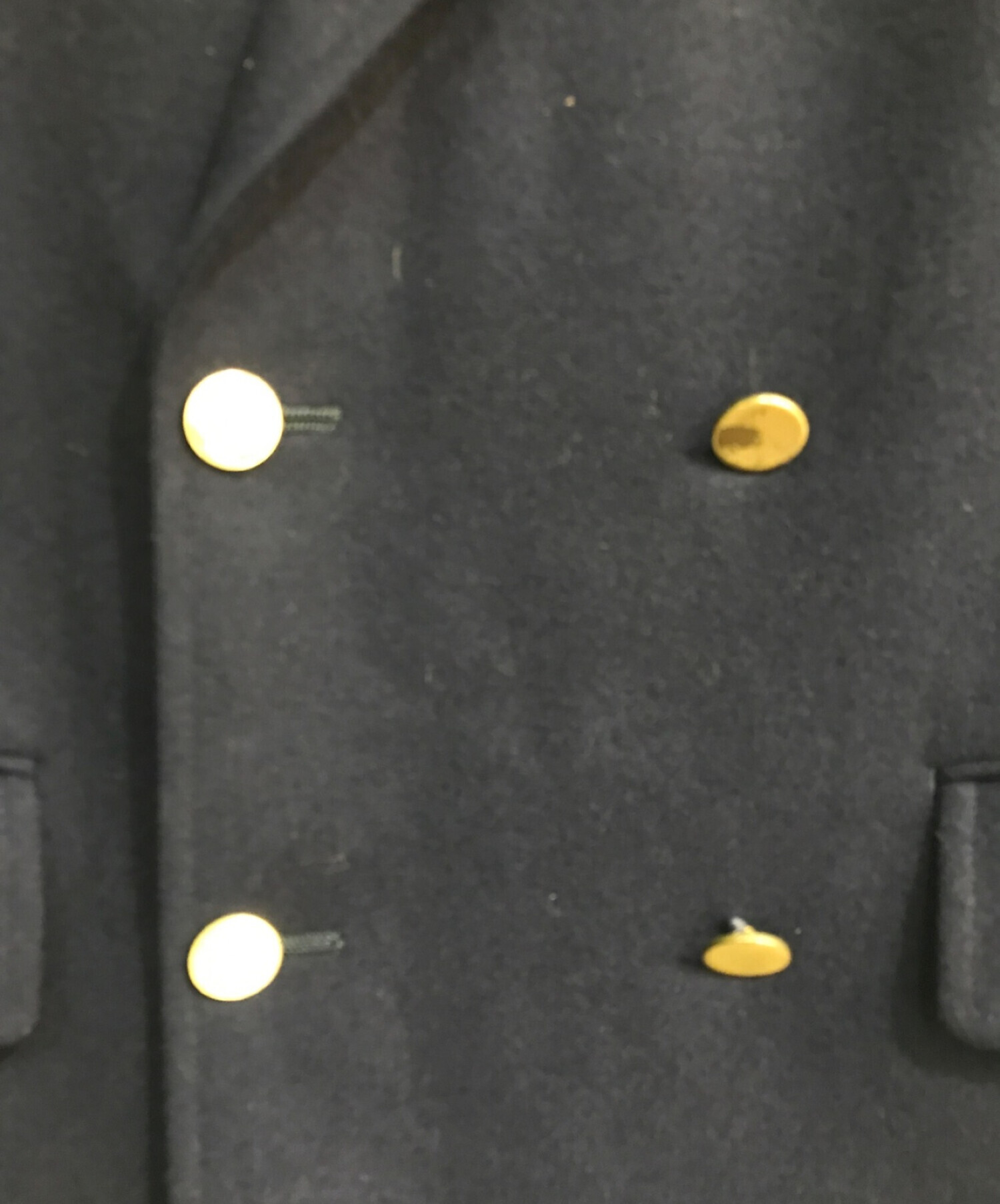 43超美品　ニューヨーカー　紺ブレ　テーラードジャケット　ゴールドボタン　紺刺繍