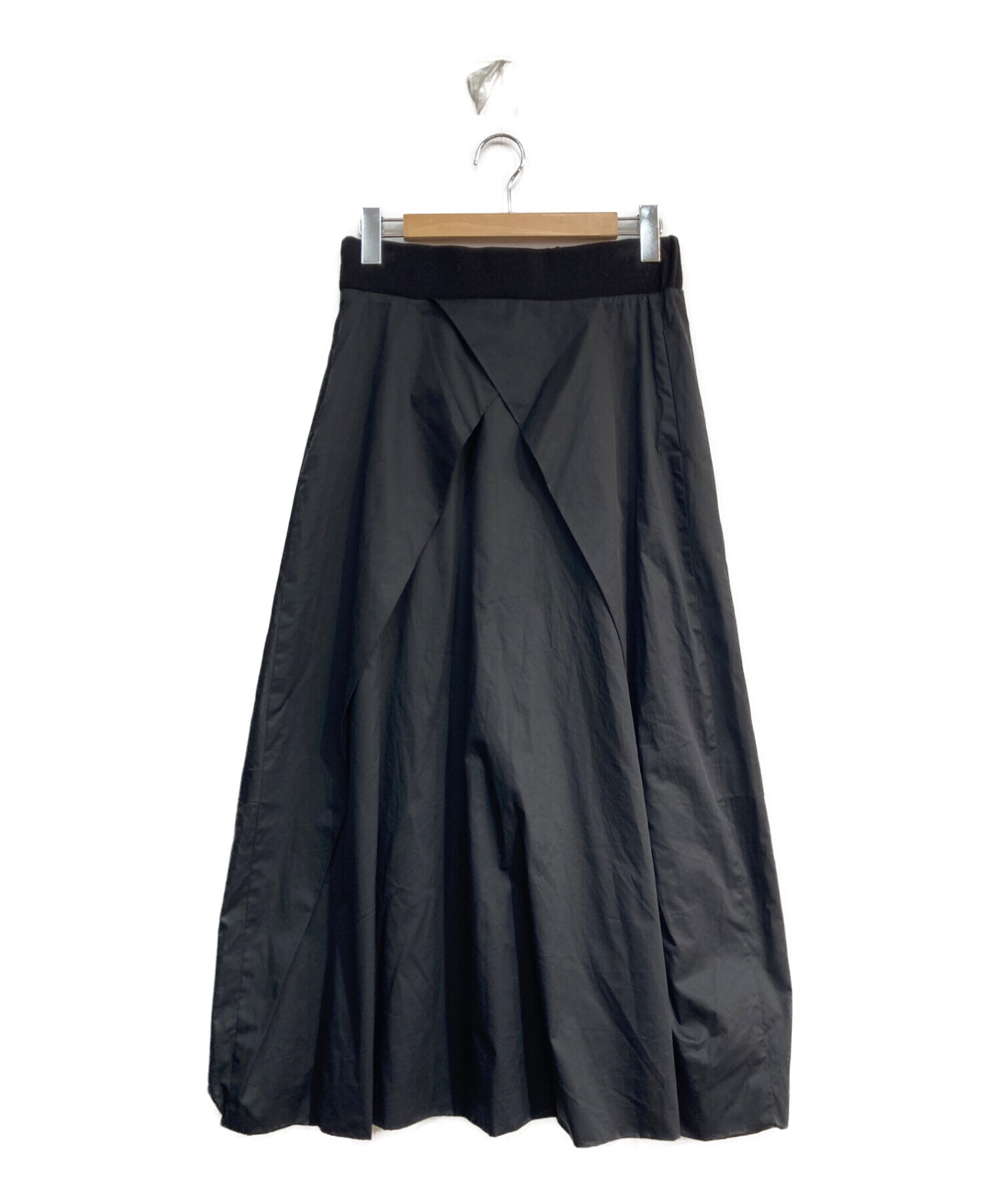 un number (アンナンバー) flowyマキシスカート　BNUN0016　ロングスカート　ブラック ブラック サイズ:Free