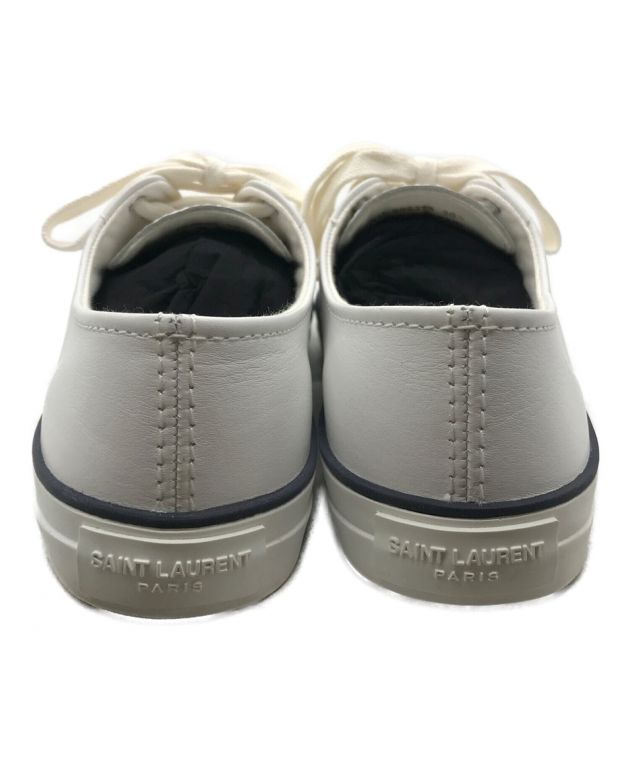 Saint Laurent Paris (サンローランパリ) White leather Tandem sneakers　686295　ホワイト  ホワイト サイズ:36 1/2