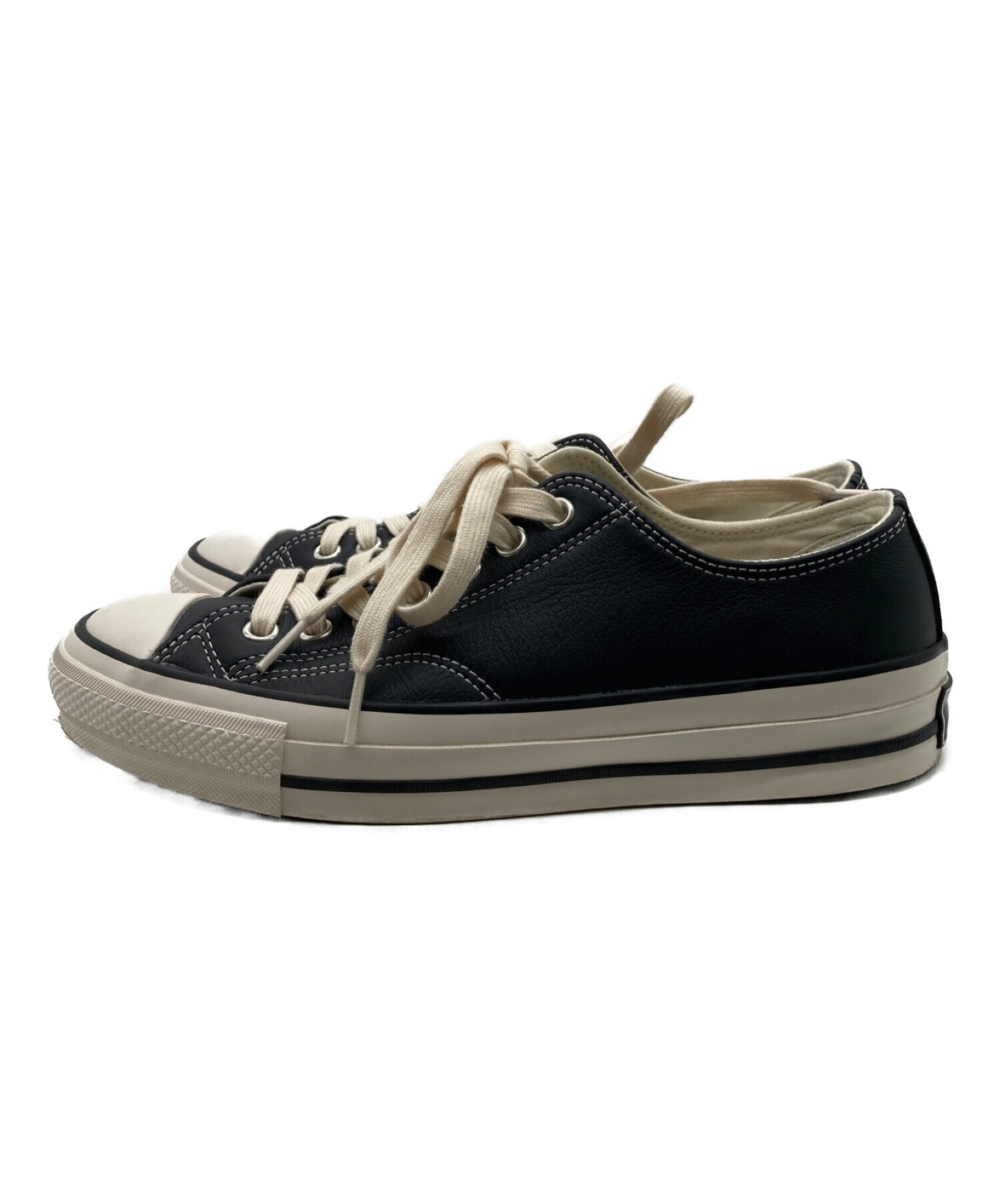 CONVERSE ADDICT (コンバース アディクト) CHUCK TAYLOR LEATHER OX　1SD397 ブラック サイズ:27