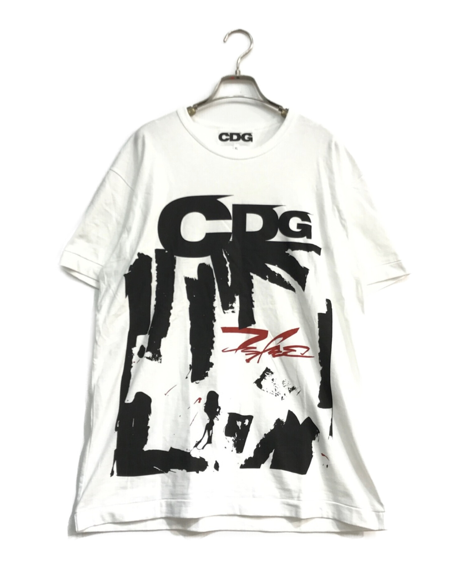CDG (シーディージー コムデギャルソン) プリントTシャツ ホワイト サイズ:ＸＬ