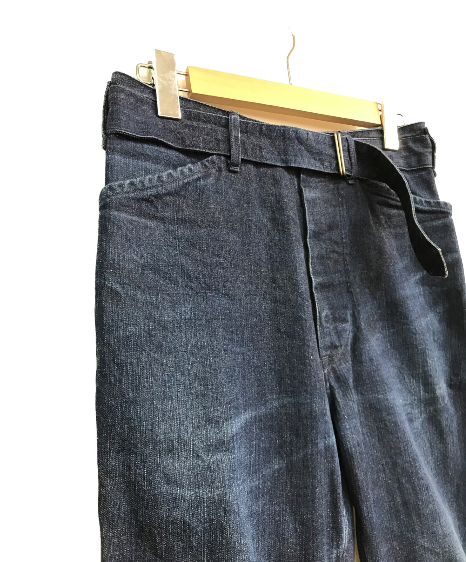 COMOLI コモリ 日本製 BELTED DENIM PANTS ベルテッドデニムパンツ I01