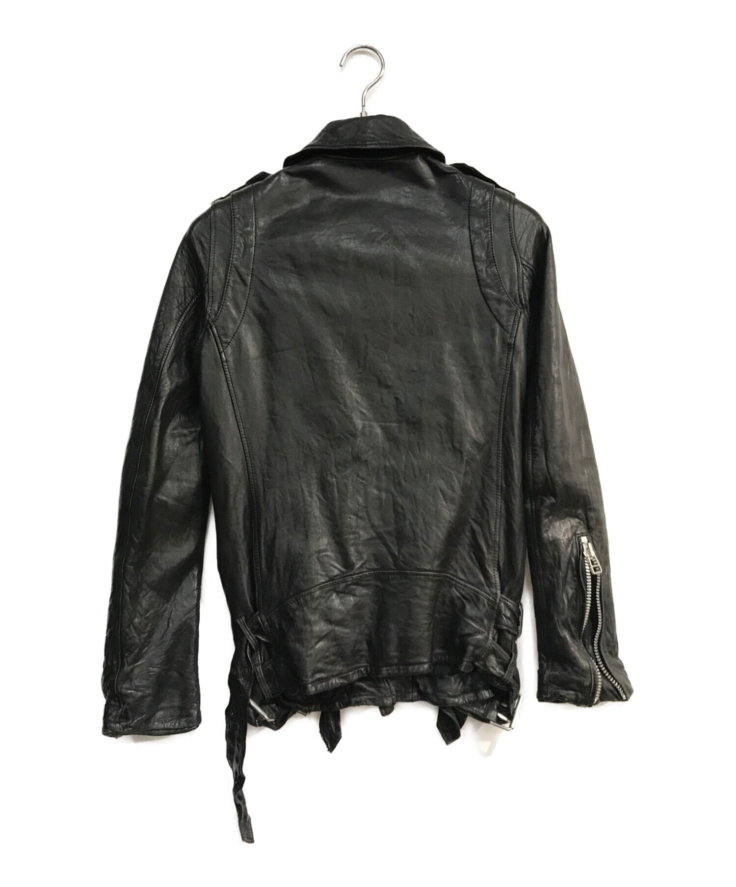 NINE (ナイン) ライダースジャケット ブラック サイズ:F