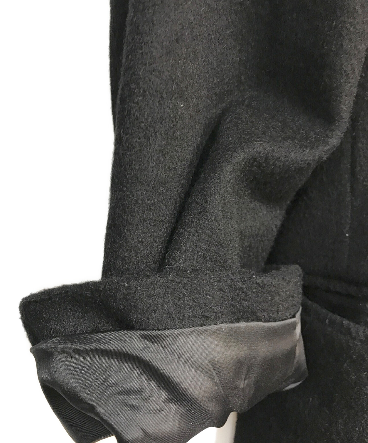 moda italiana (モーダイタリアーナ) カシミヤロングコート　ブラック　ダブル ブラック サイズ:Ｌ