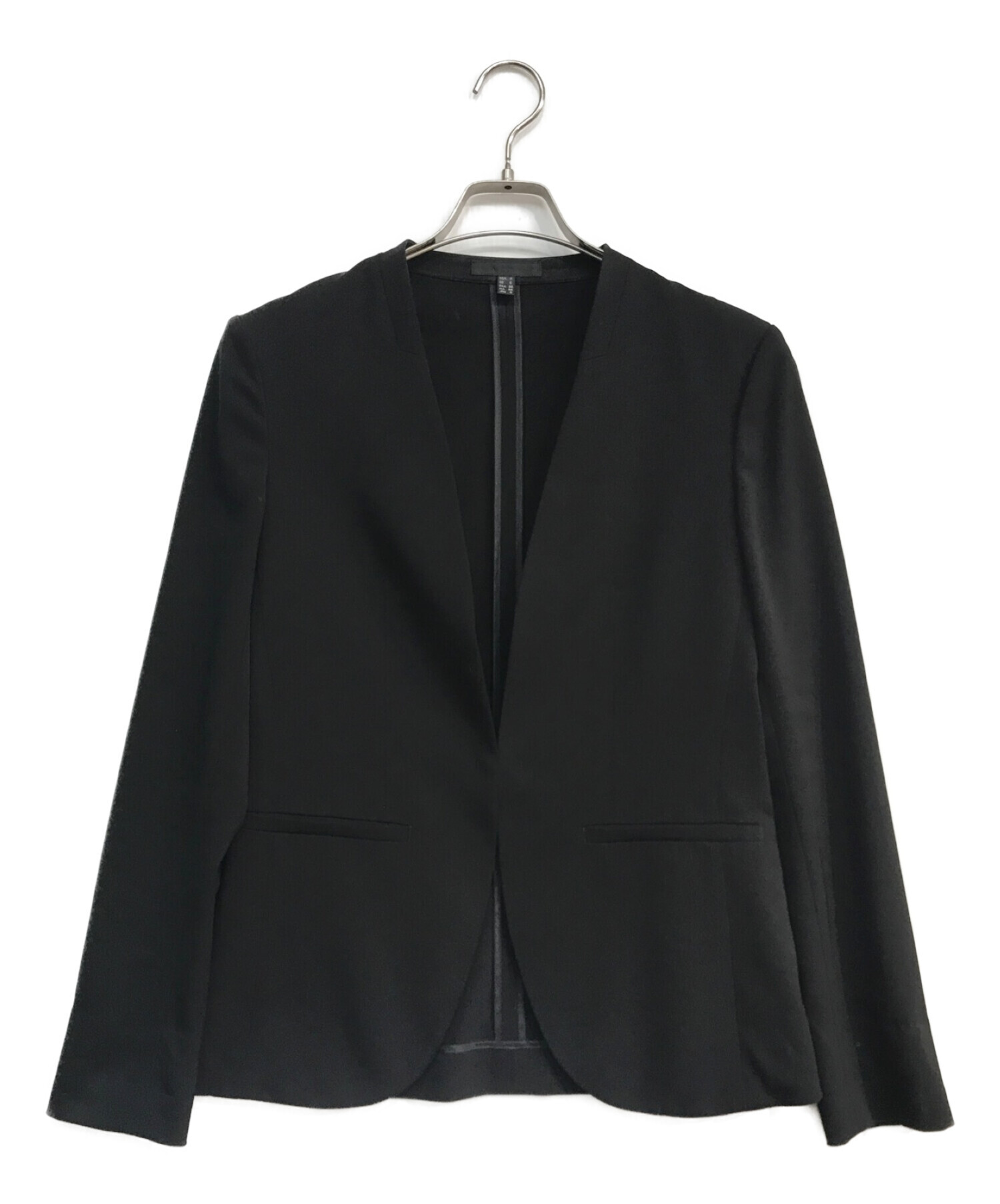 icB (アイシービー) Fiedノーカラージャケット　ブラック ブラック サイズ:4