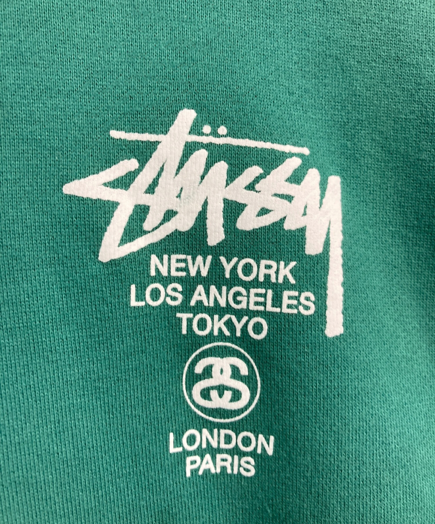 stussy (ステューシー) プルオーバーパーカー　グリーン　 オリーブ サイズ:XL