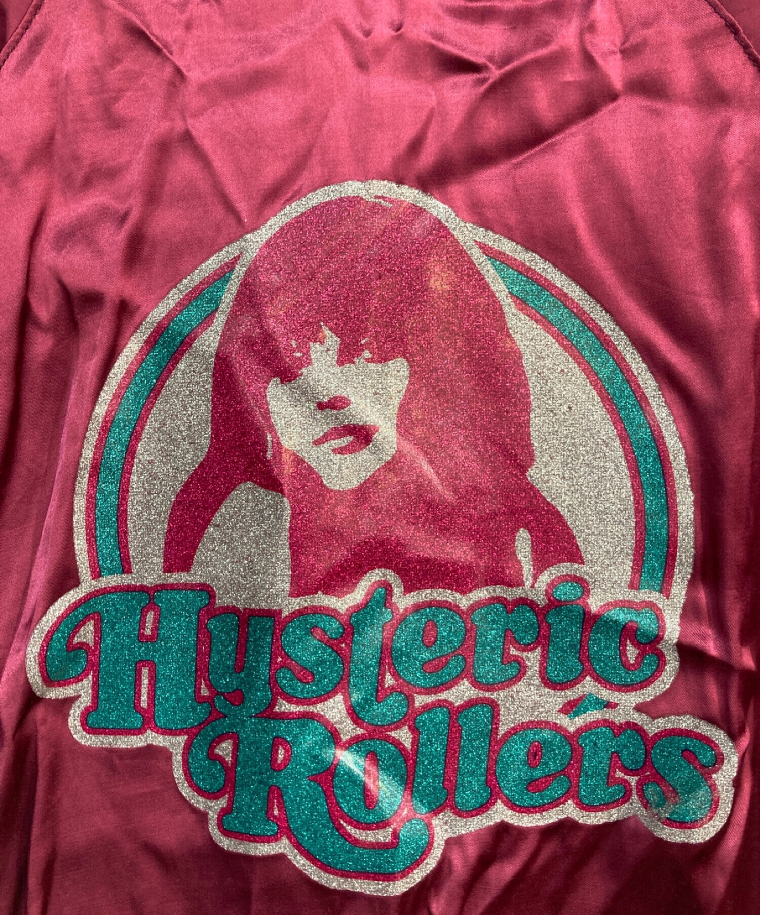 Hysteric Glamour (ヒステリックグラマー) スカジャン　01201AB08　ボルドー　HYSTERIC ROLLERSブルゾン  ボルドー サイズ:Ｍ