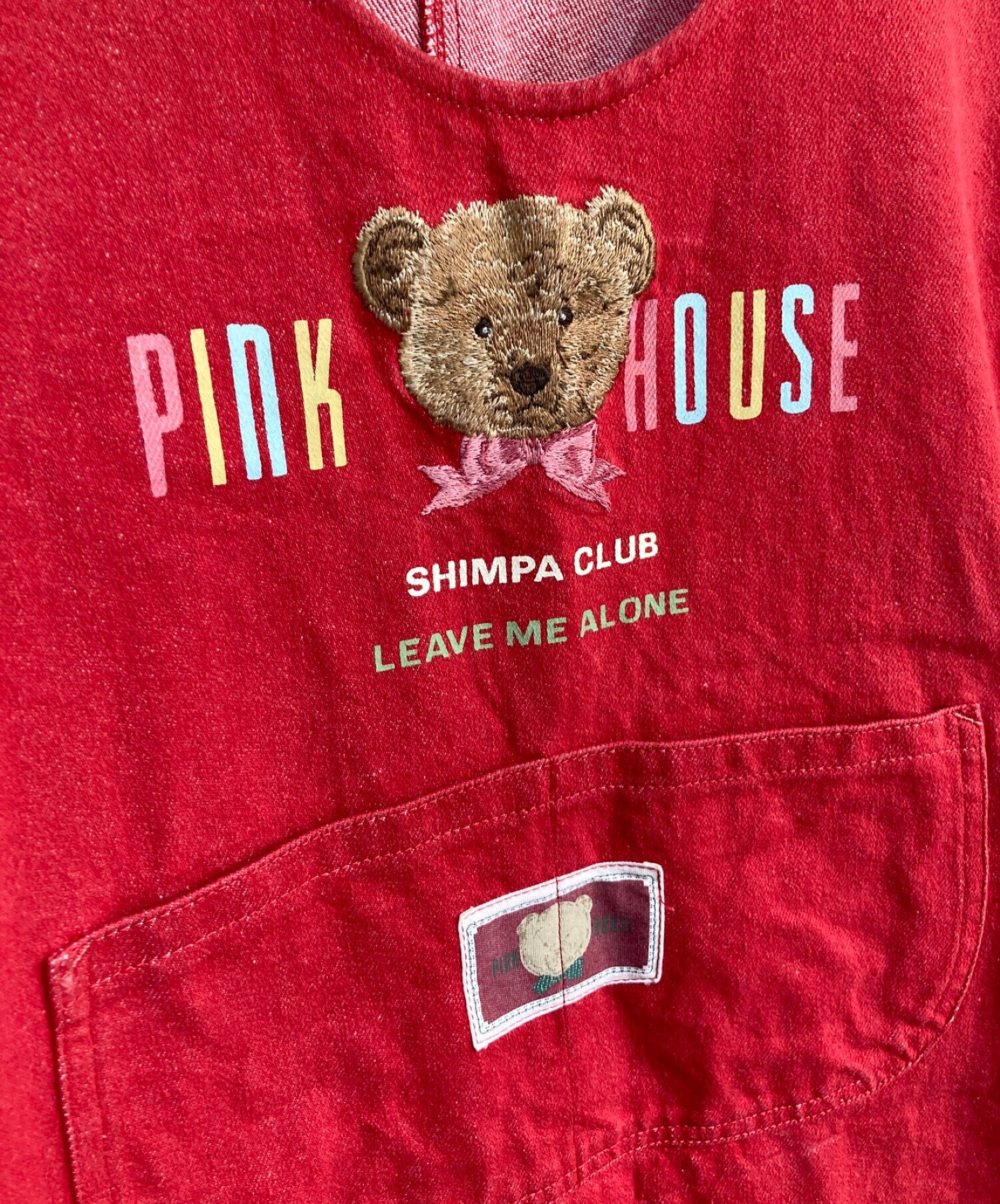 中古・古着通販】PINK HOUSE (ピンクハウス) デニムサロペット レッド