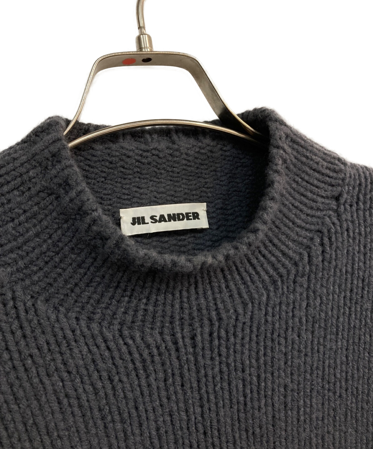 JIL SANDER (ジルサンダー) モックネックニット　グレー　アルパカ混 グレー サイズ:不明