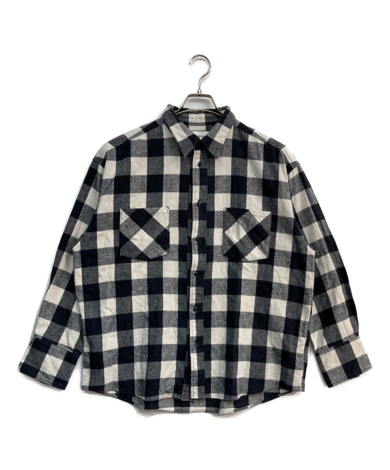 MIYAGIHIDETAKA (ミヤギヒデタカ) フランネルシャツ　Flannel shirt　チェック　ホワイト×ブラック ホワイト×ブラック  サイズ:2