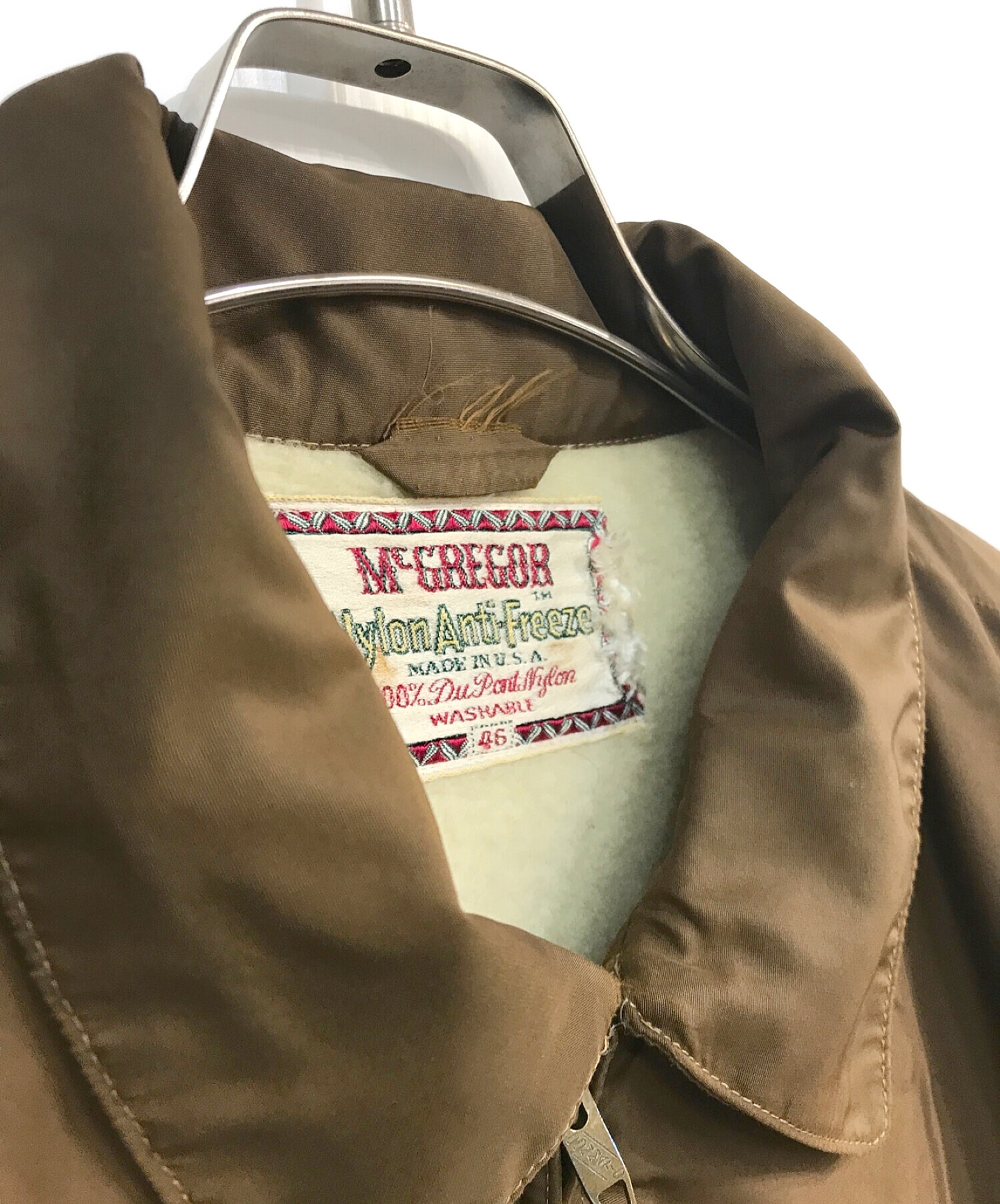 McGREGOR (マクレガー) ナイロンアンチフリーズジャケット　50-60s　CONMATICジップ ブラウン サイズ:46