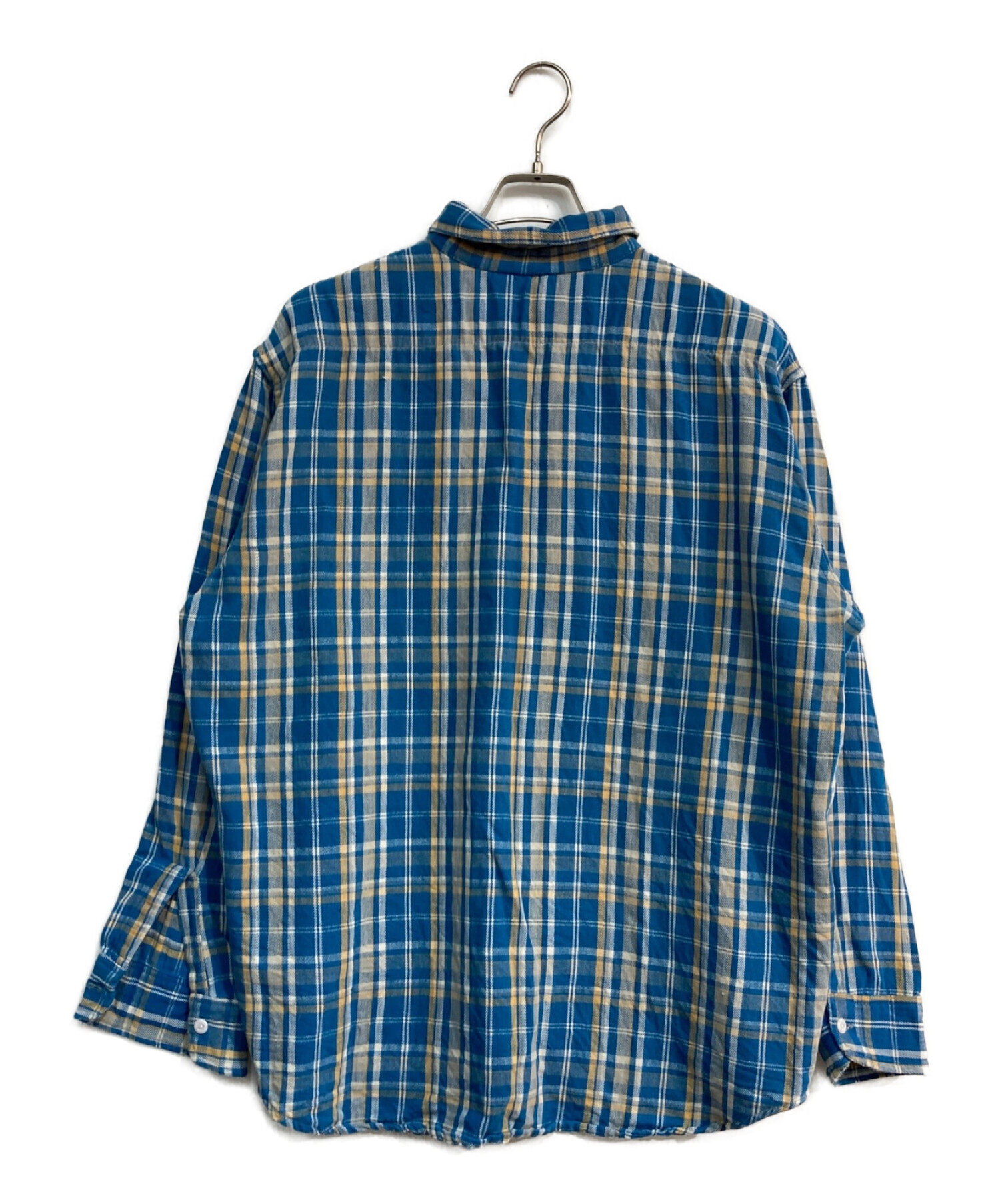 BIG MAC (ビッグマック) ヴィンテージチェックシャツ　 ブルー×ベージュ　70s　ネルシャツ ブルー×ベージュ サイズ:XL