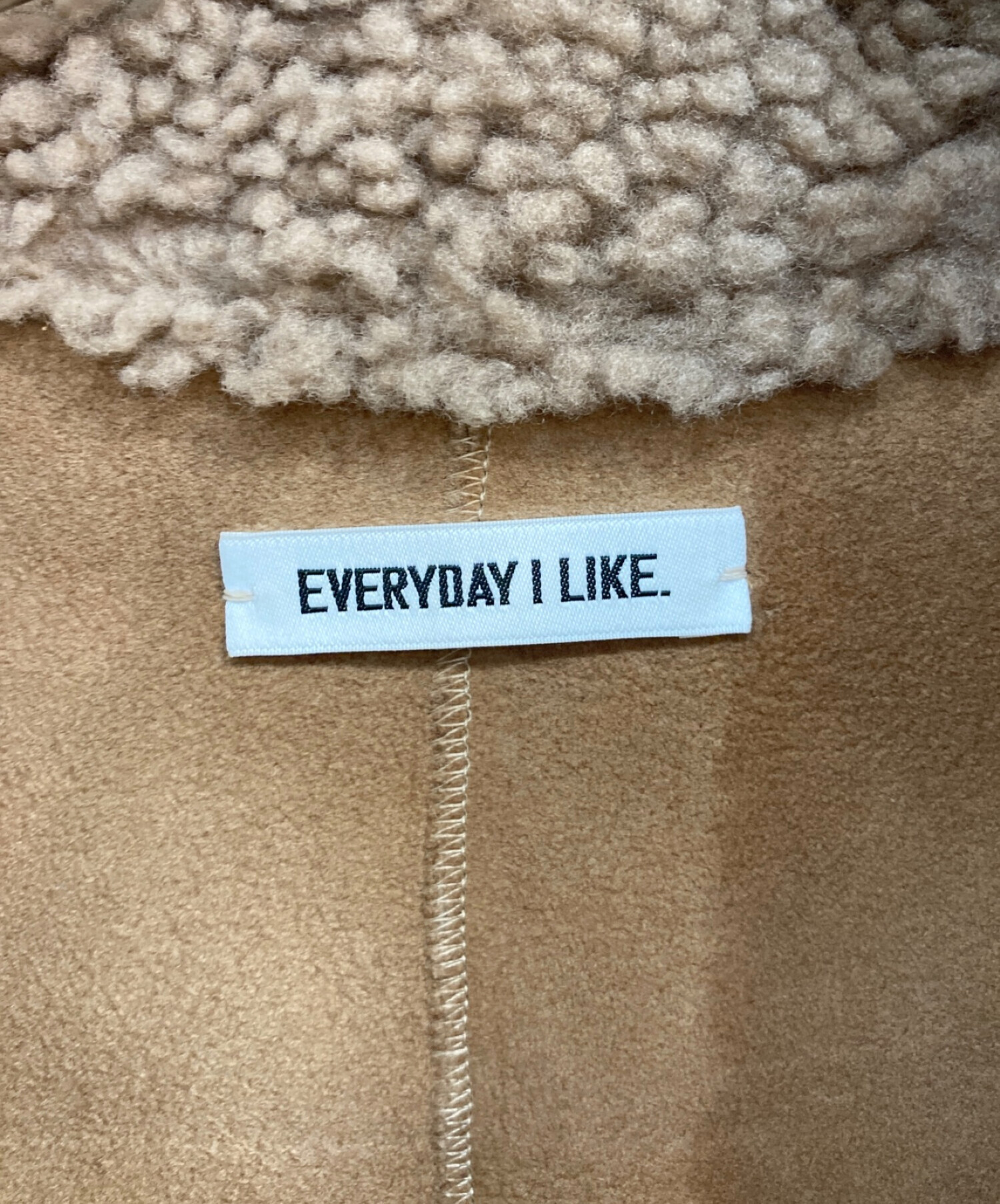 EVERYDAY I LIKE. (エヴリデイ アイ ライク) ムートンチェスターコート　18020500802030　 ベージュ サイズ:-