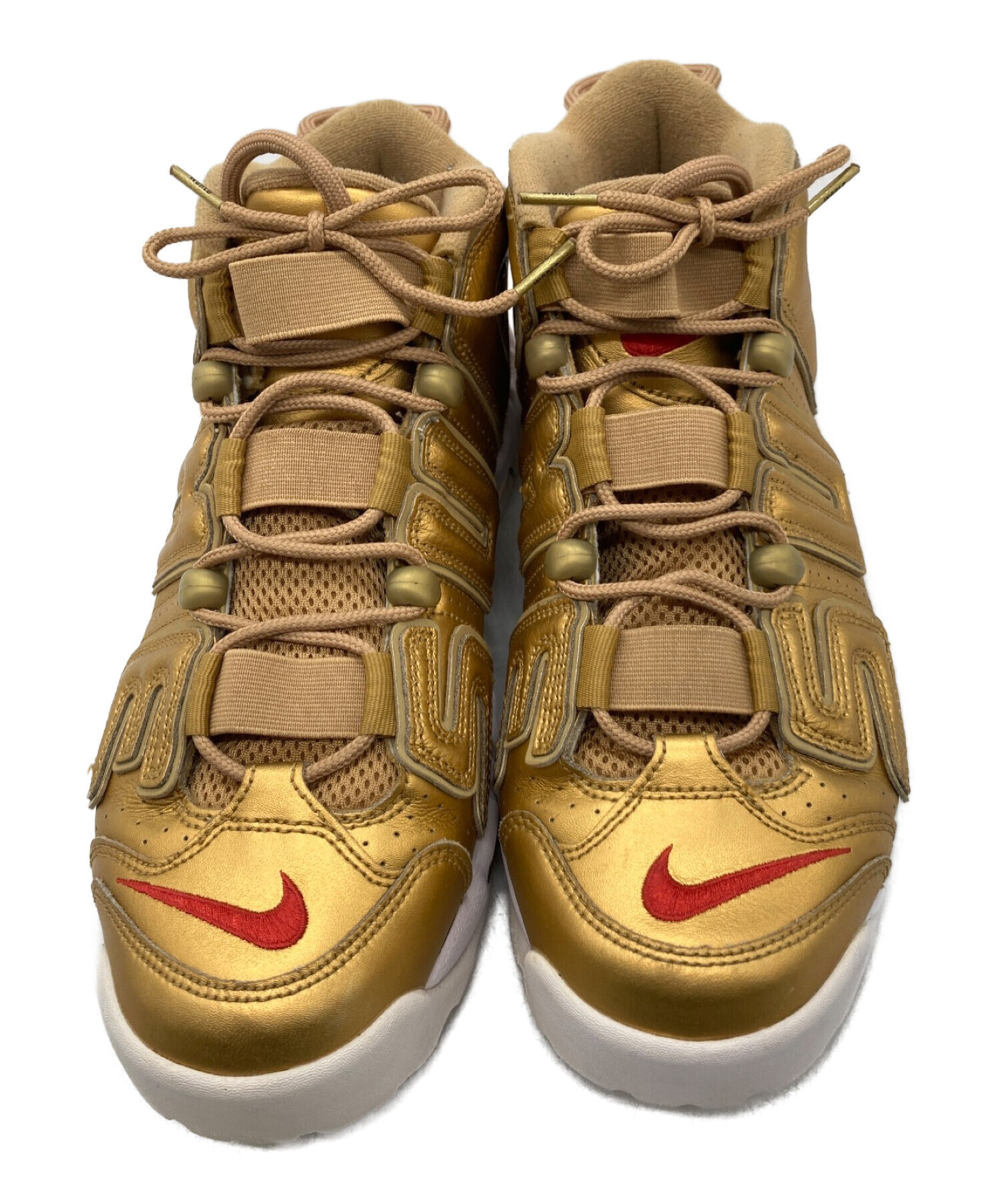 NIKE (ナイキ) SUPREME (シュプリーム) AIR MORE UPTEMPO　902290-700　ゴールド　モアテン　 METALLIC  GOLD ゴールド サイズ:27.5cm