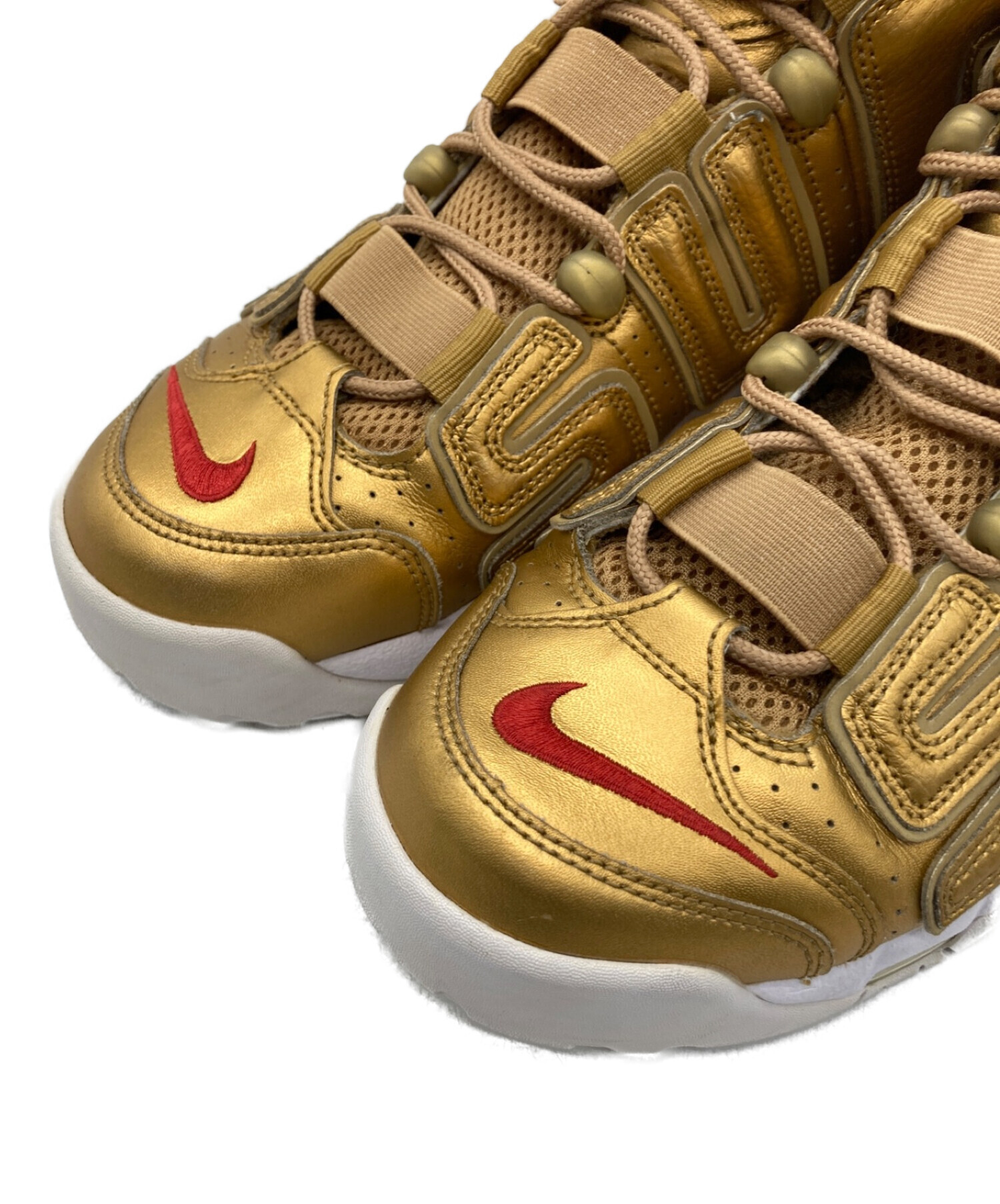 NIKE SUPREME AIR MORE UPTEMPO 902290 700 METALLIC GOLD 27.5cm